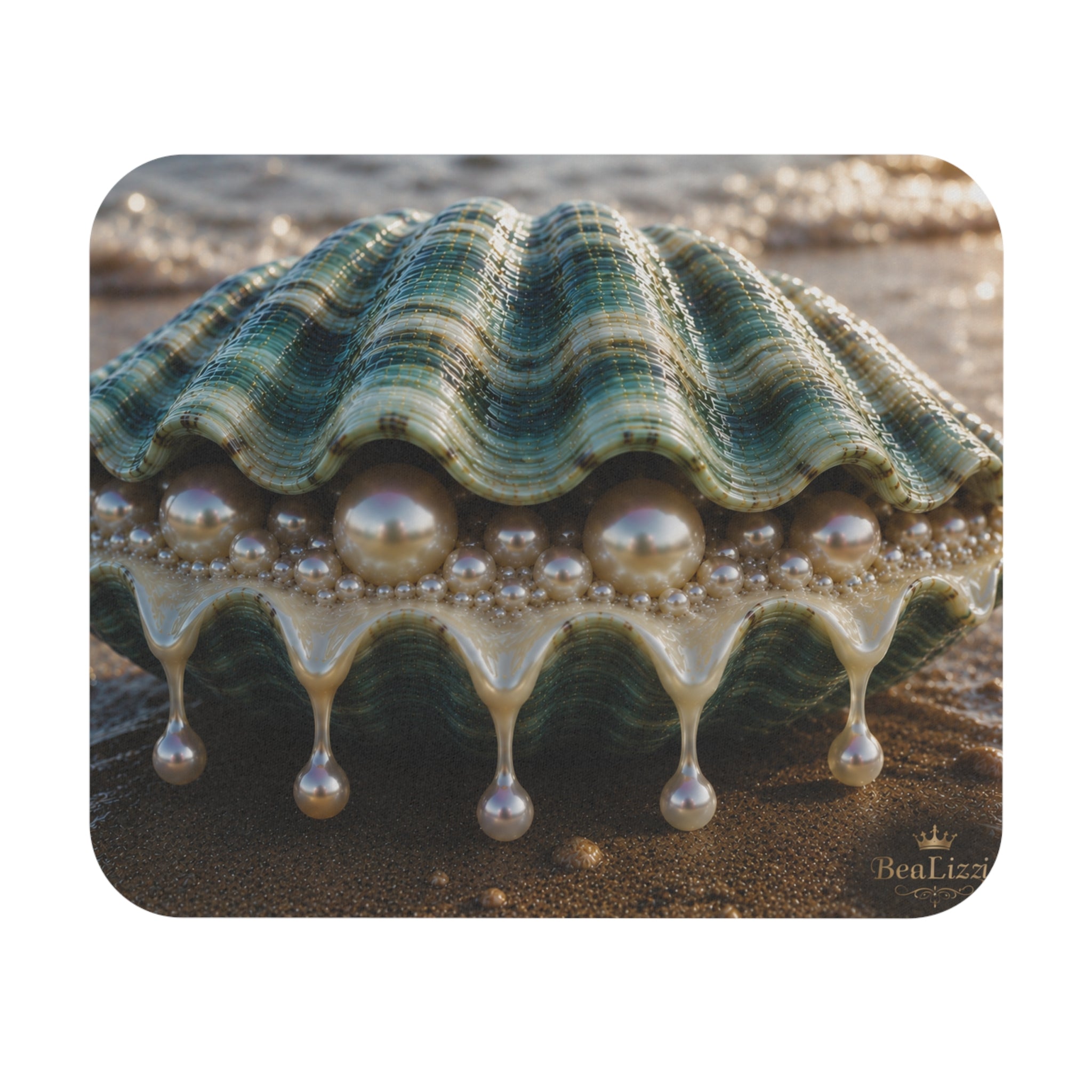 Ocean Pearl Mouse Pad — Coastal Beachy Desk Accessory