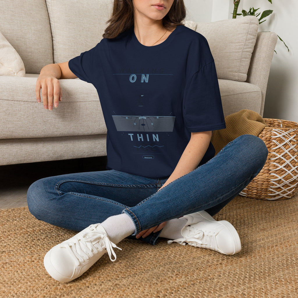 Walking On Thin Ice T-Shirt — Minimalist Motivational Tee