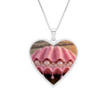 Heart Photo Pendant Necklace — Personalized Shell & Pearls Memory Locket