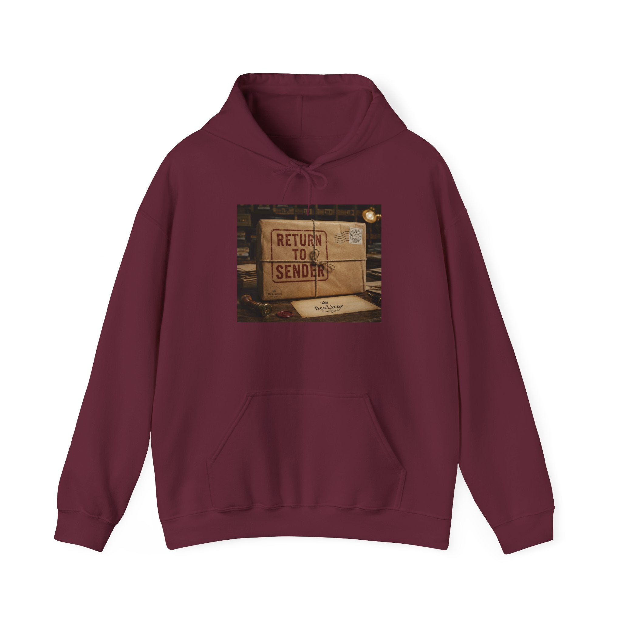 Sweat à capuche « Retour à l'expéditeur » – Motif boîte aux lettres vintage