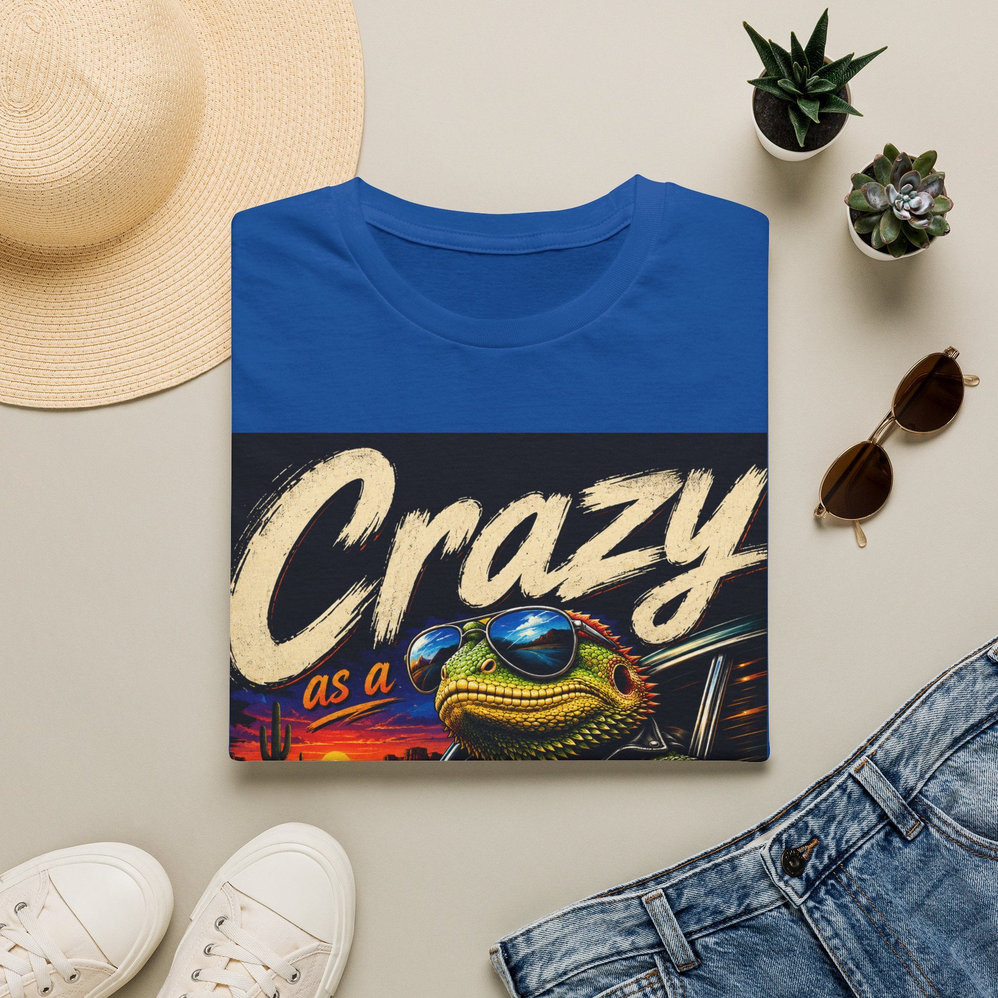 Crazy as a Road Lizard T-Shirt — Retro Desert Lizard Graphic Tee