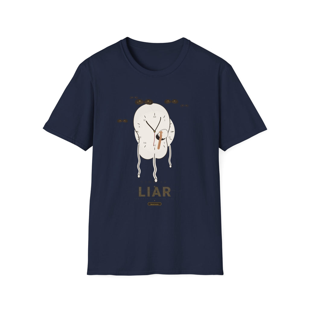 Liar Clock Graphic T‑Shirt — Quirky Surreal Illustration Tee