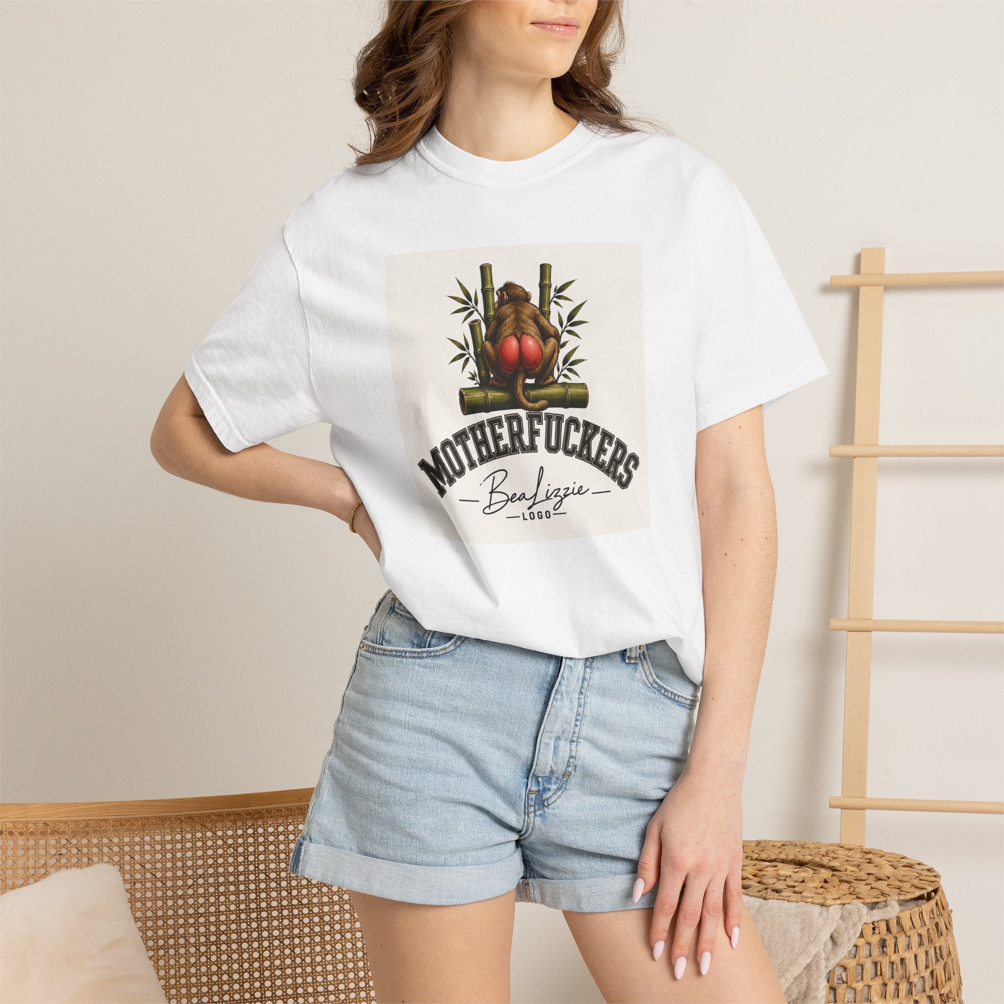 Motherfuckers Buddha Graphic T-Shirt — Retro Buddha & Bamboo Illustration Tee