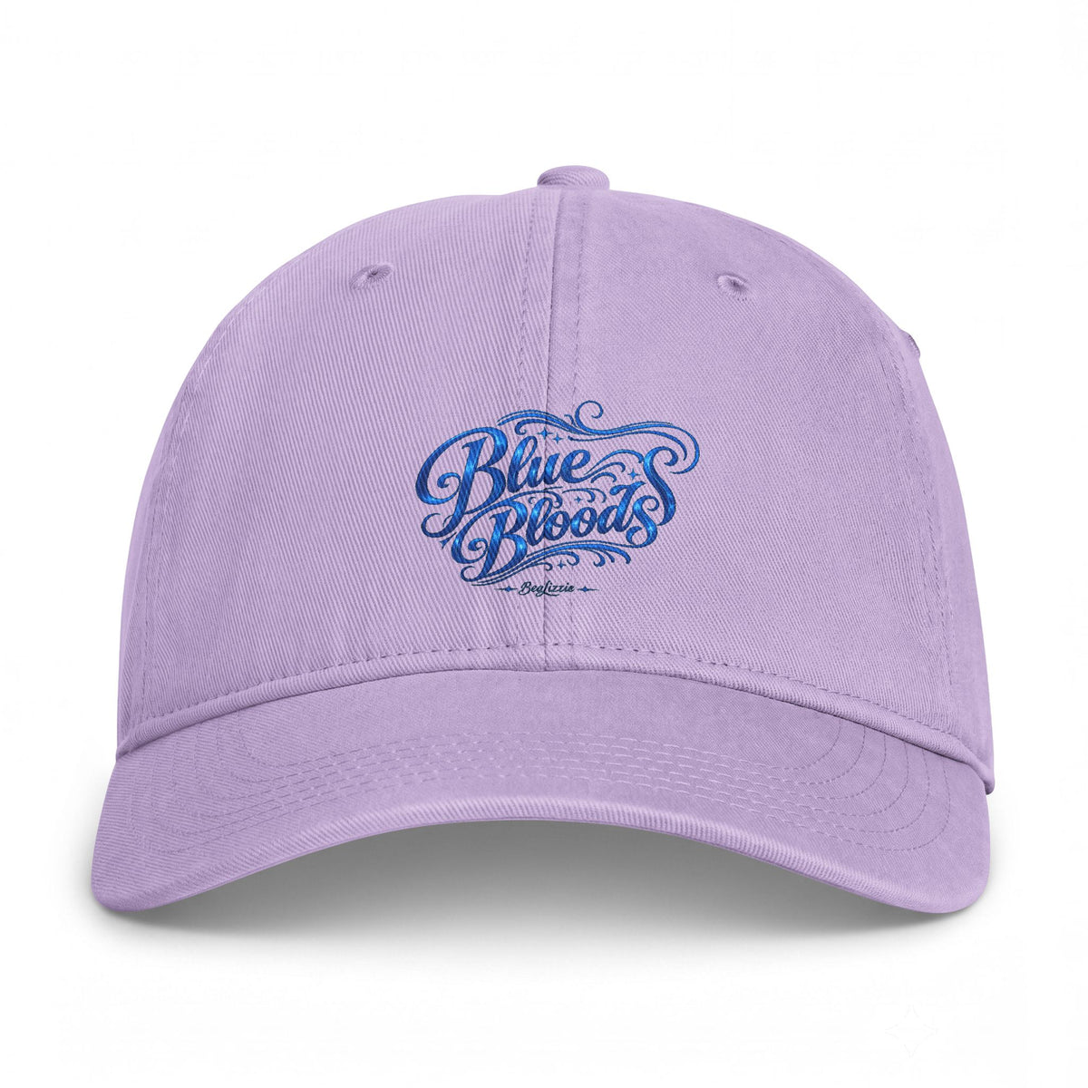 Coastal Washed Cap - 'Blue Waves' Embroidered Beach Hat