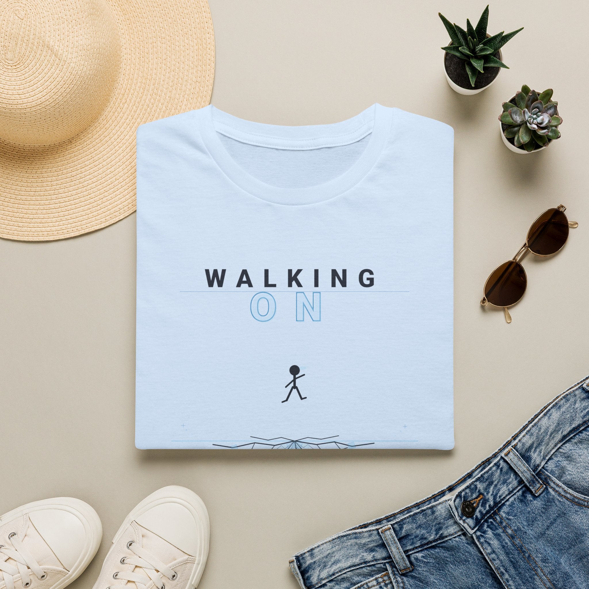 Walking On Thin Ice T-Shirt — Minimalist Motivational Tee