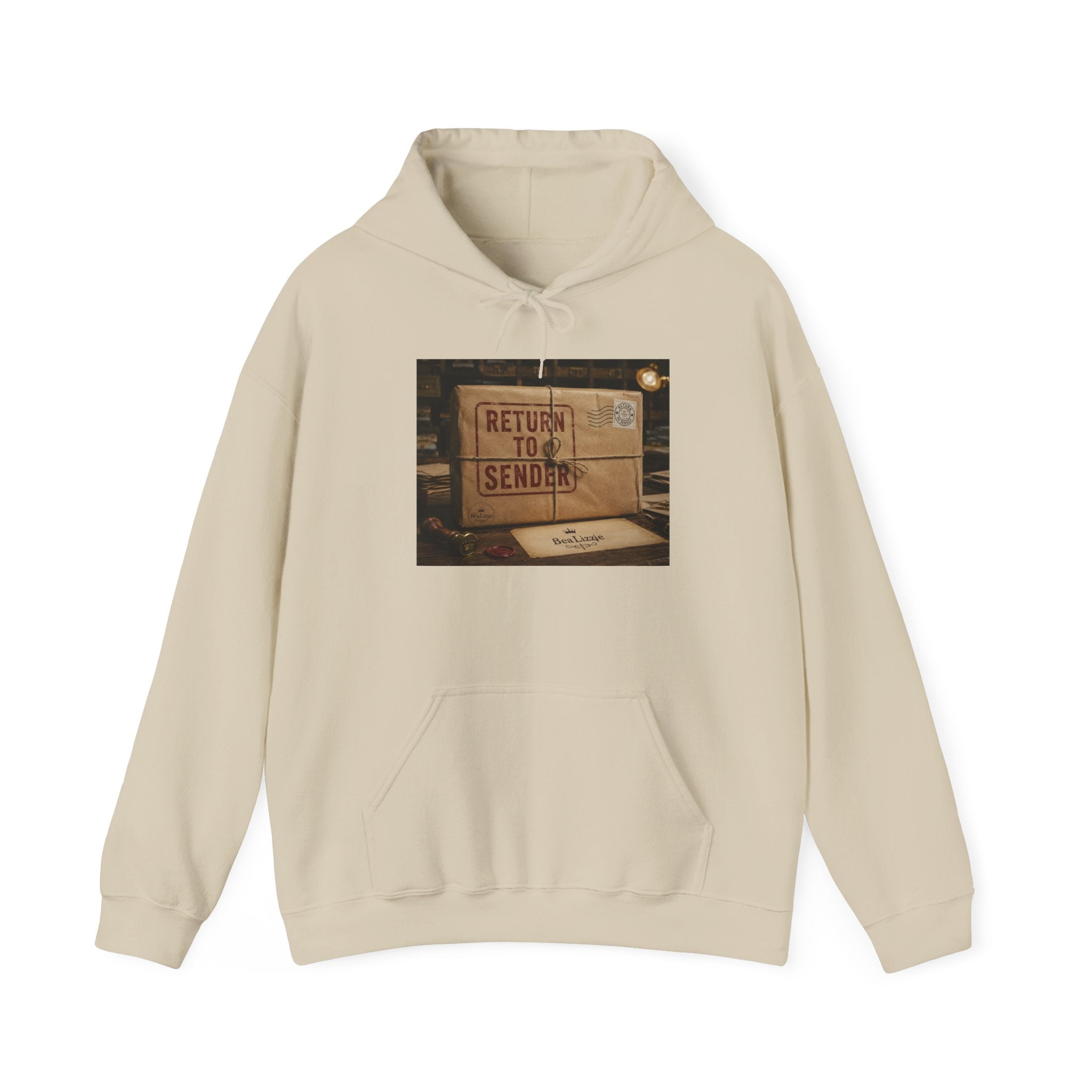 Sweat à capuche « Retour à l'expéditeur » – Motif boîte aux lettres vintage