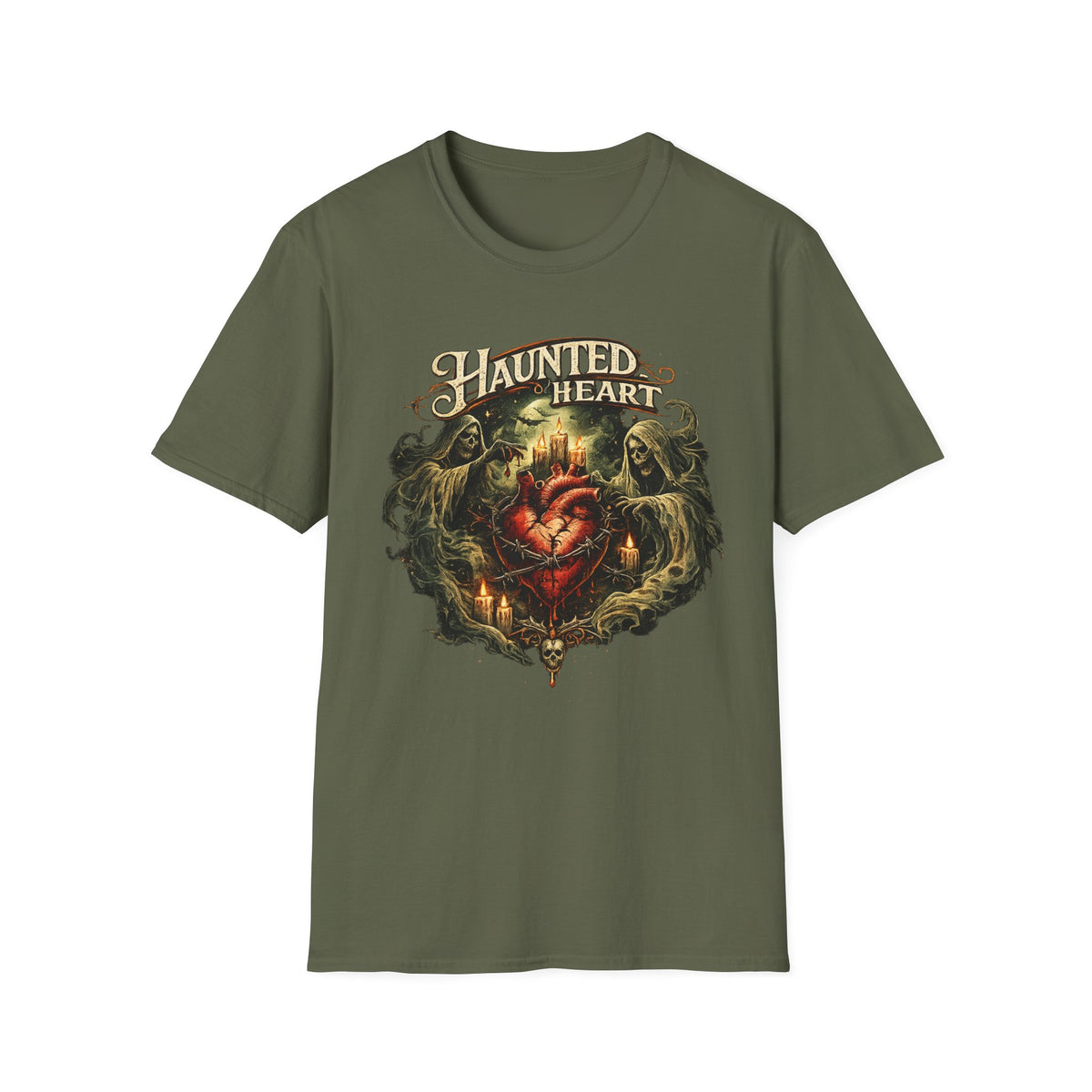 Haunted Heart T-Shirt — Gothic Haunted Heart Vintage Horror Tee