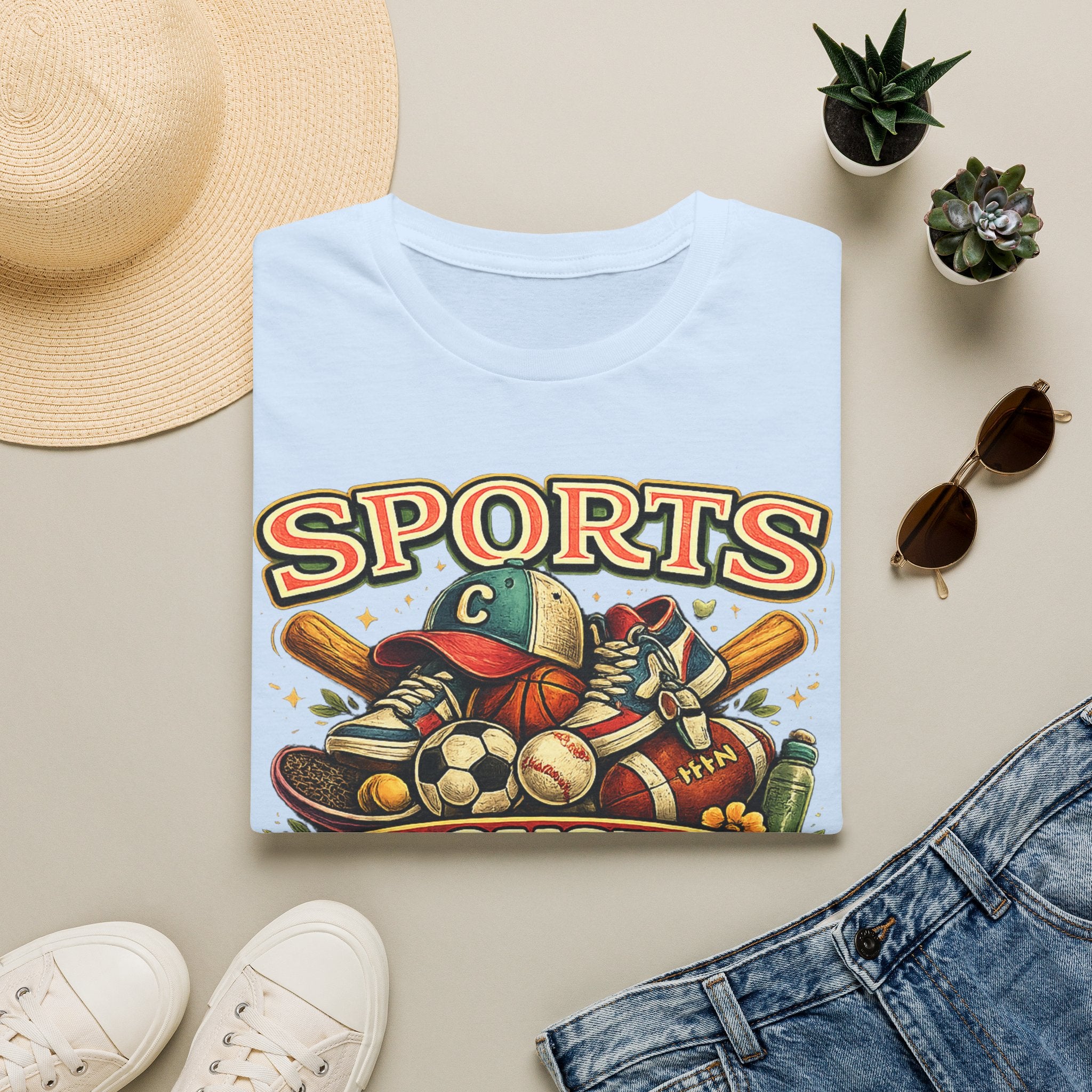 Sports Cousin T-Shirt — Vintage Athletic Family Tee ("Sports Cousin")