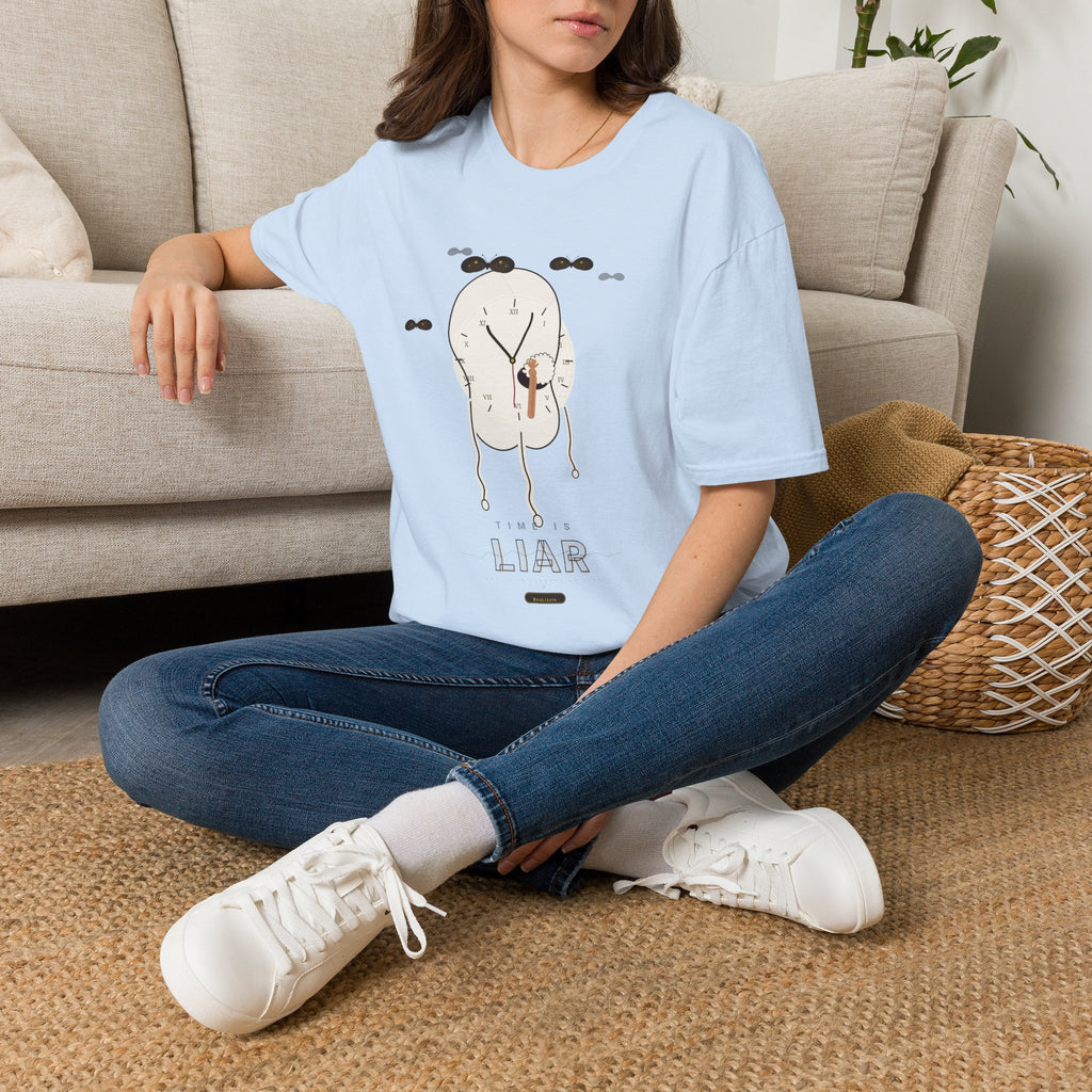 Liar Clock Graphic T‑Shirt — Quirky Surreal Illustration Tee