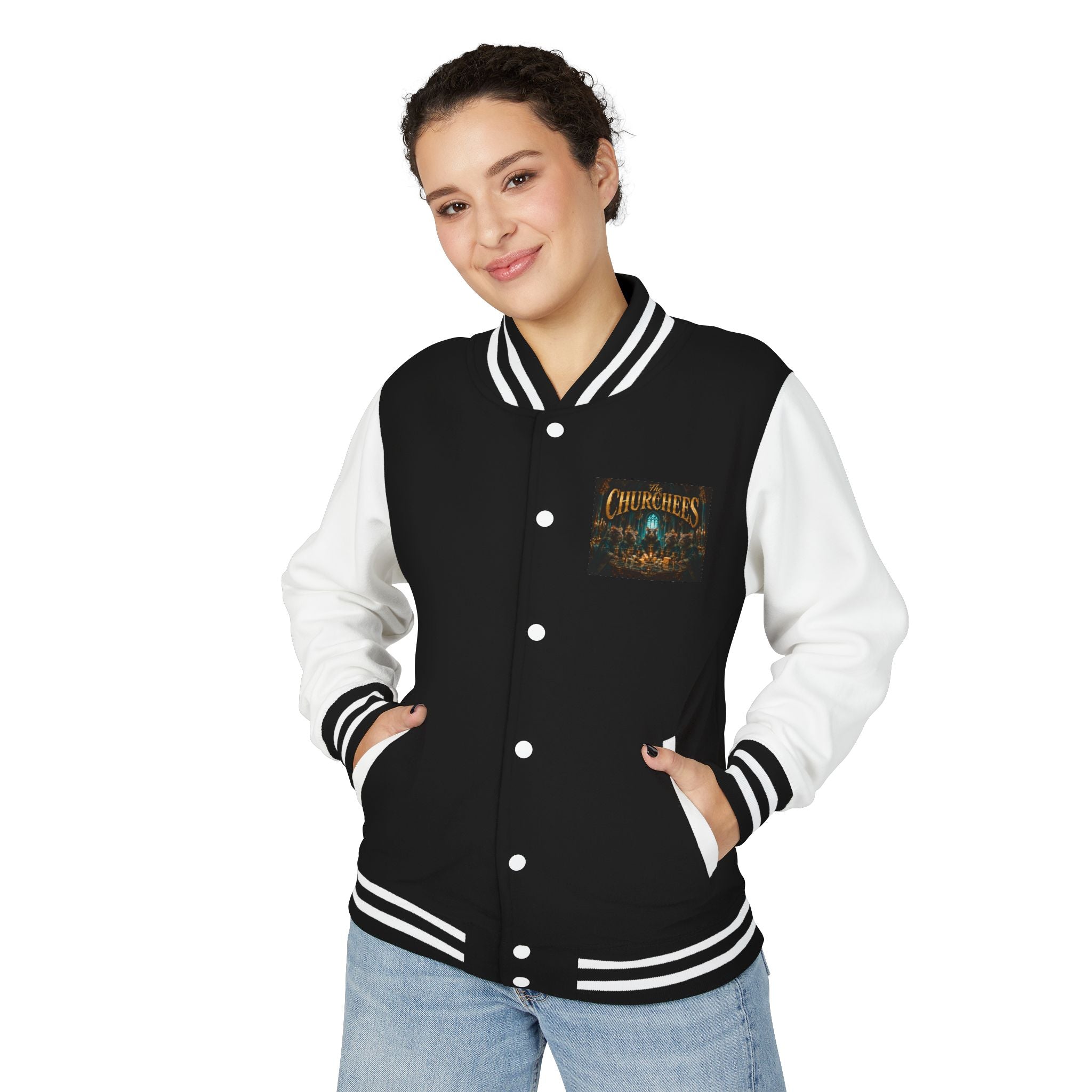 Letterman Jacket — "The Churchees" Retro Band Varsity Jacket