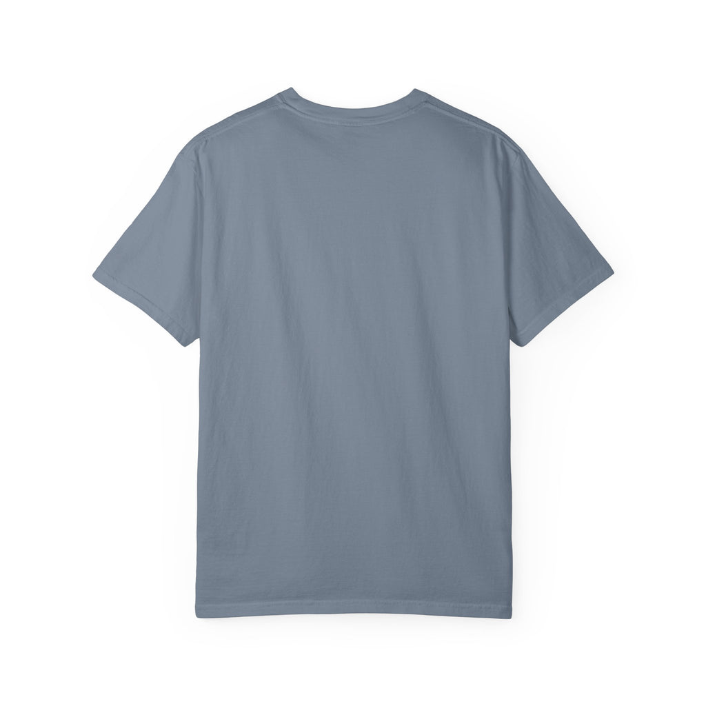 Minimalist "Breathe" Script T-Shirt — Small Center Dot Design