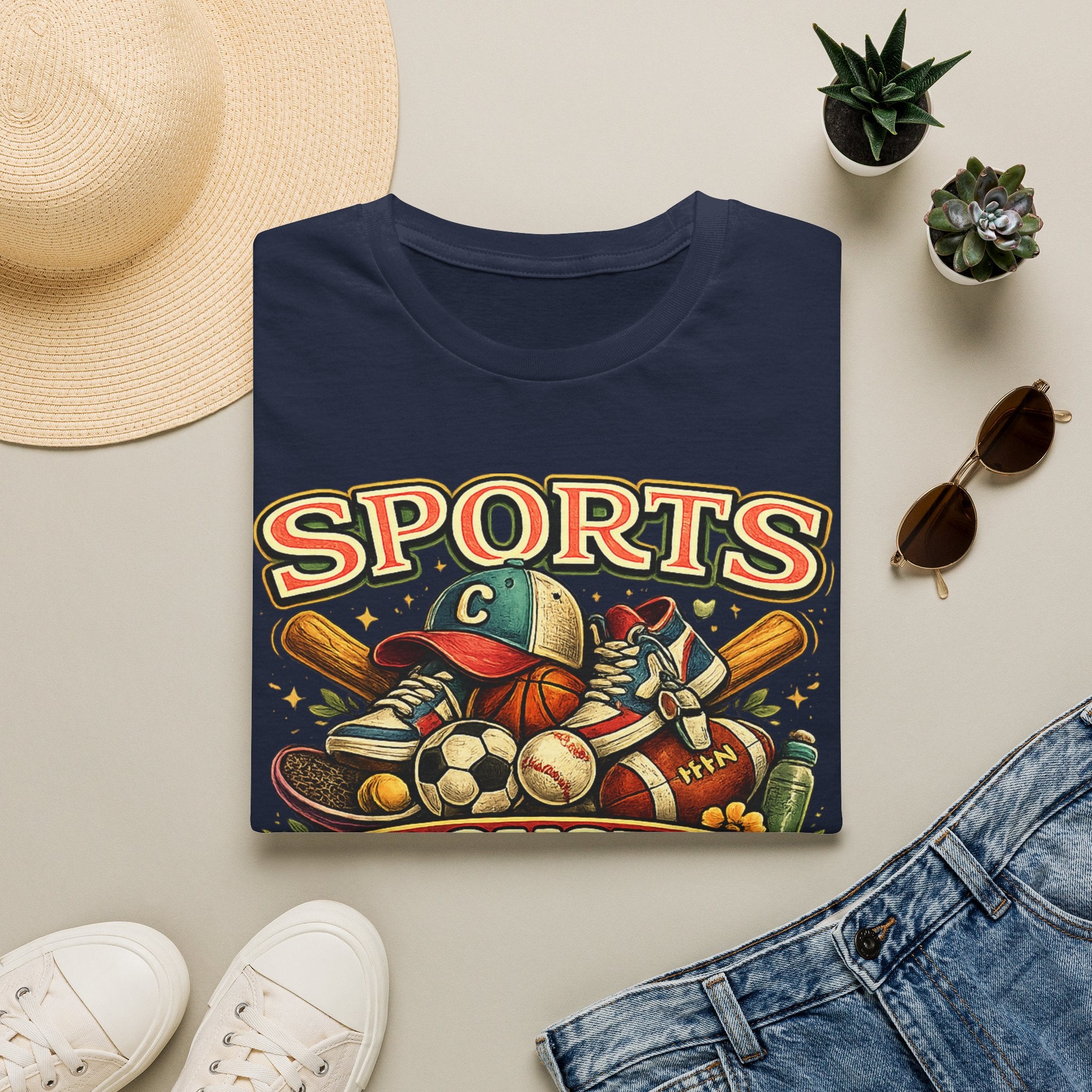 Sports Cousin T-Shirt — Vintage Athletic Family Tee ("Sports Cousin")