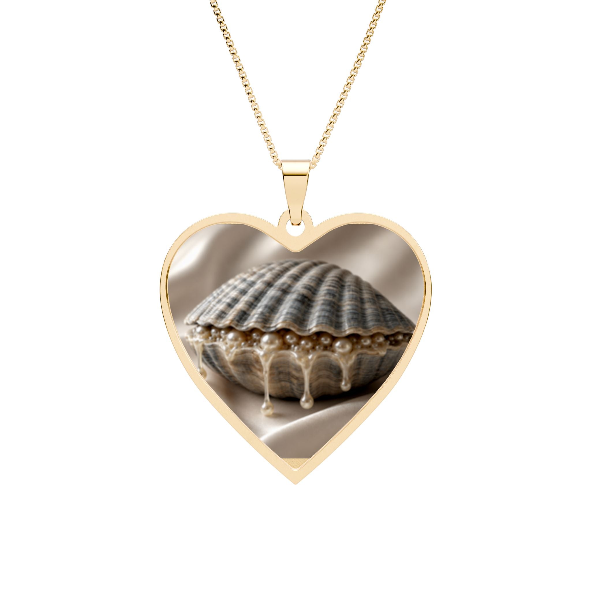 Heart Photo Pendant Necklace — Personalized Frame Locket (Silver or Gold)