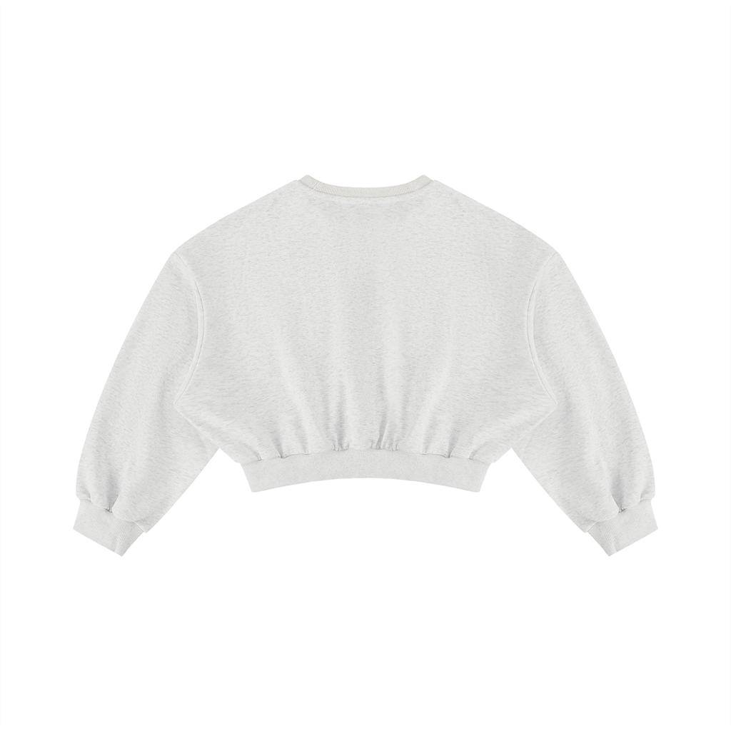 Sweat-shirt court col rond ample femme