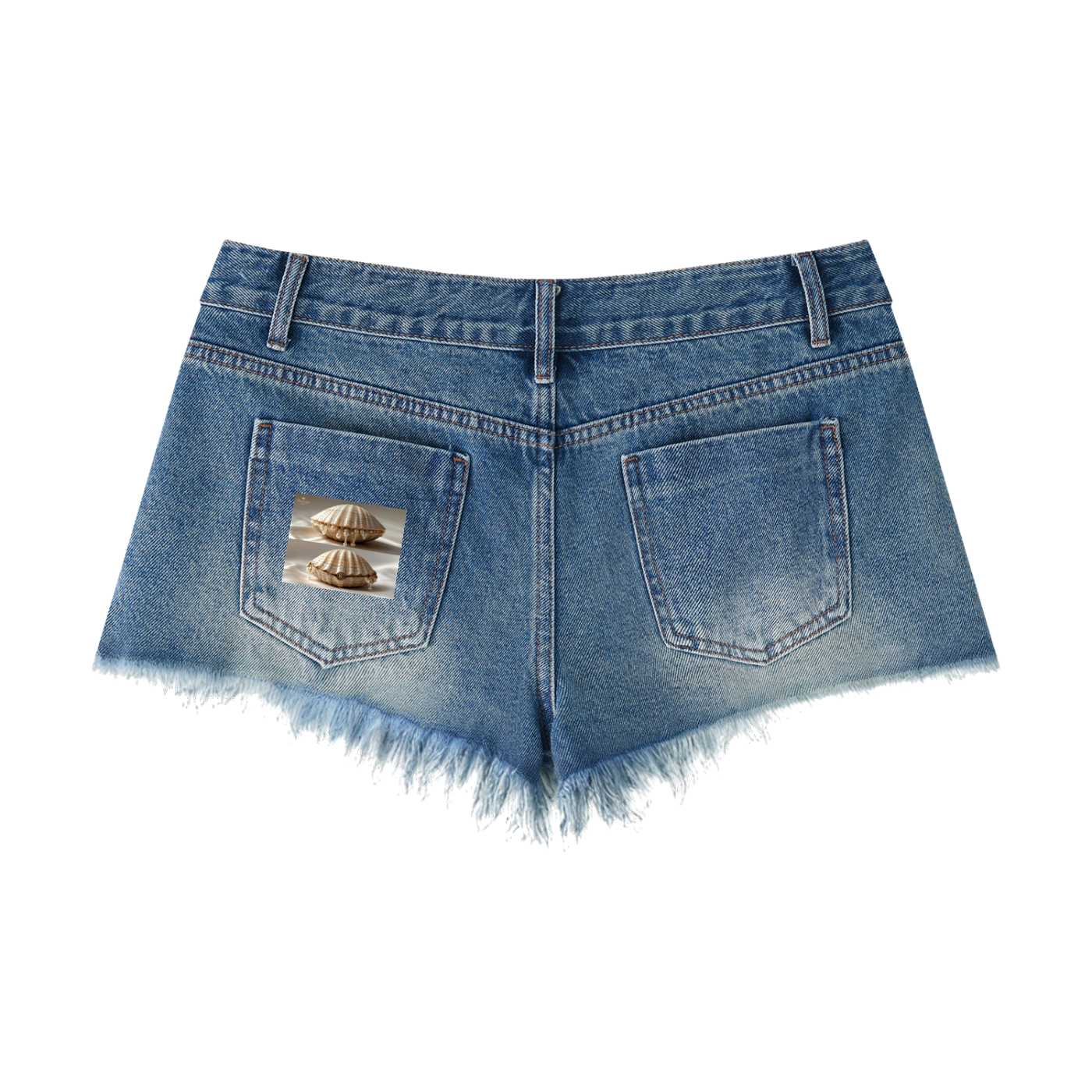 Women's Vintage Wash Raw Hem Denim Shorts