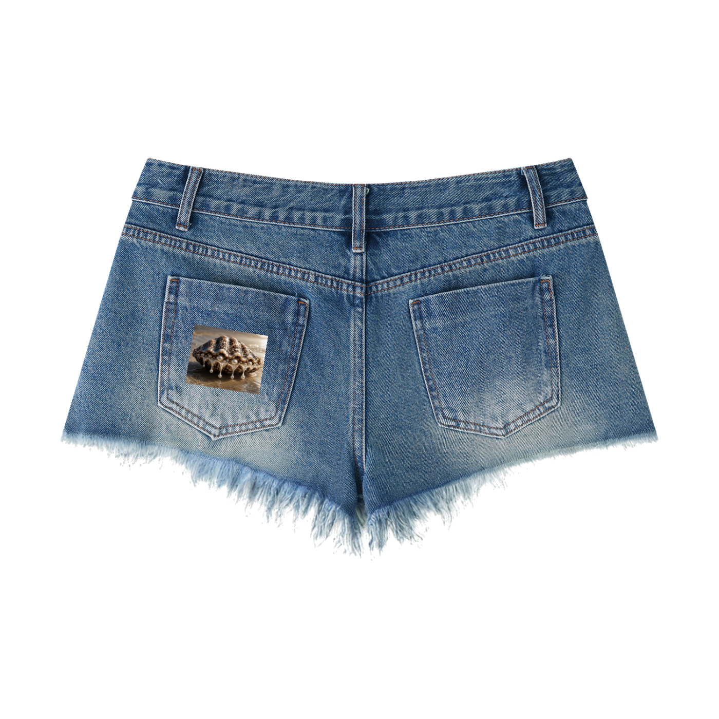 Women's Vintage Wash Raw Hem Denim Shorts