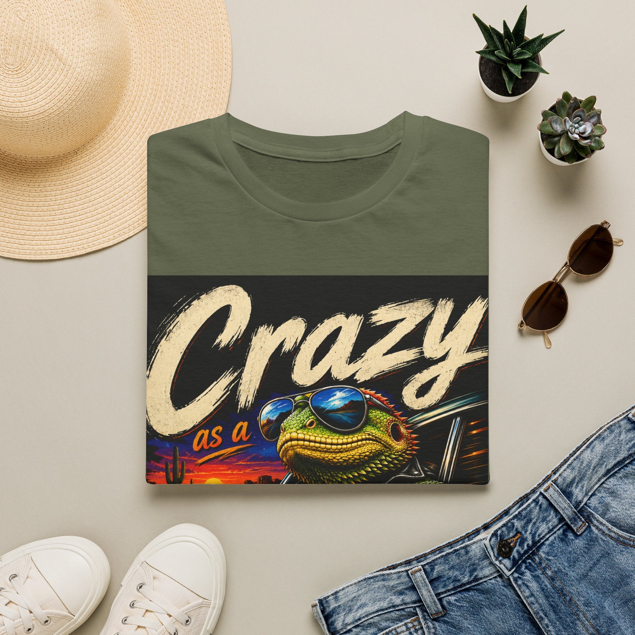 Crazy as a Road Lizard T-Shirt — Retro Desert Lizard Graphic Tee