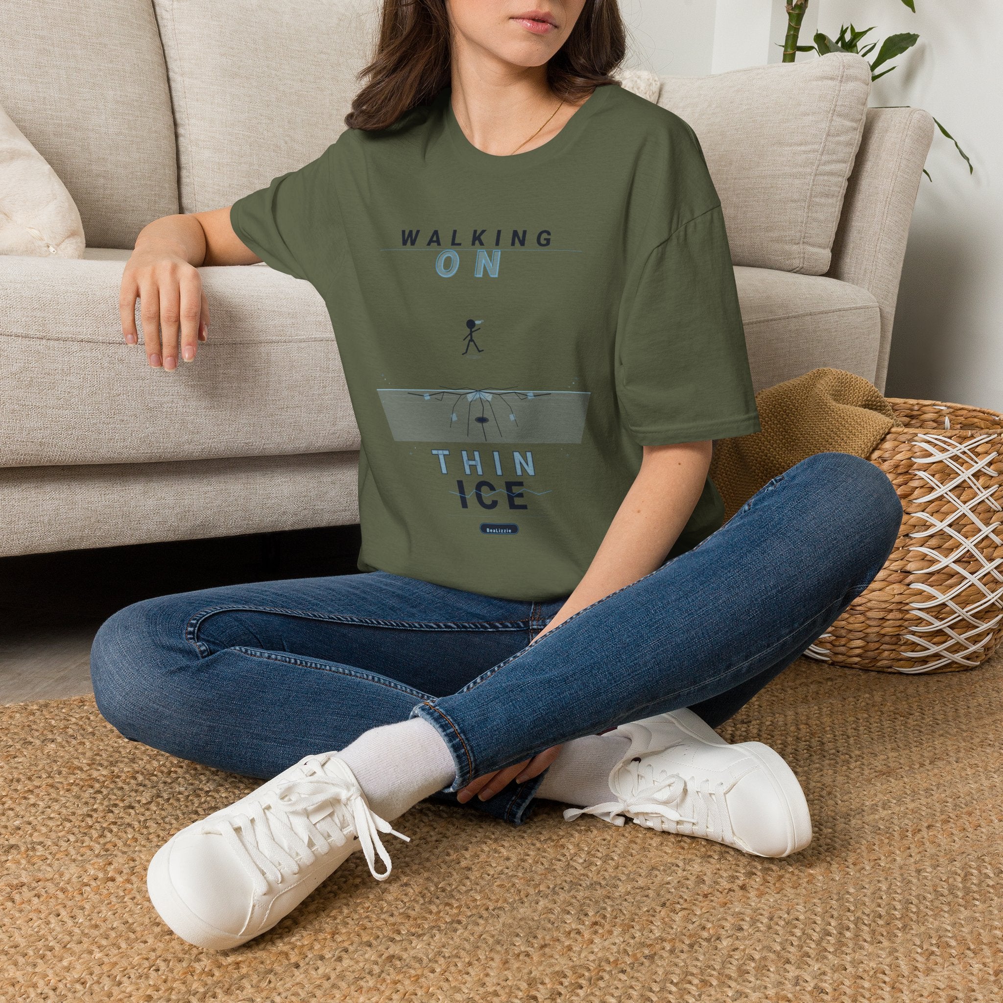 Walking On Thin Ice T-Shirt — Minimalist Motivational Tee