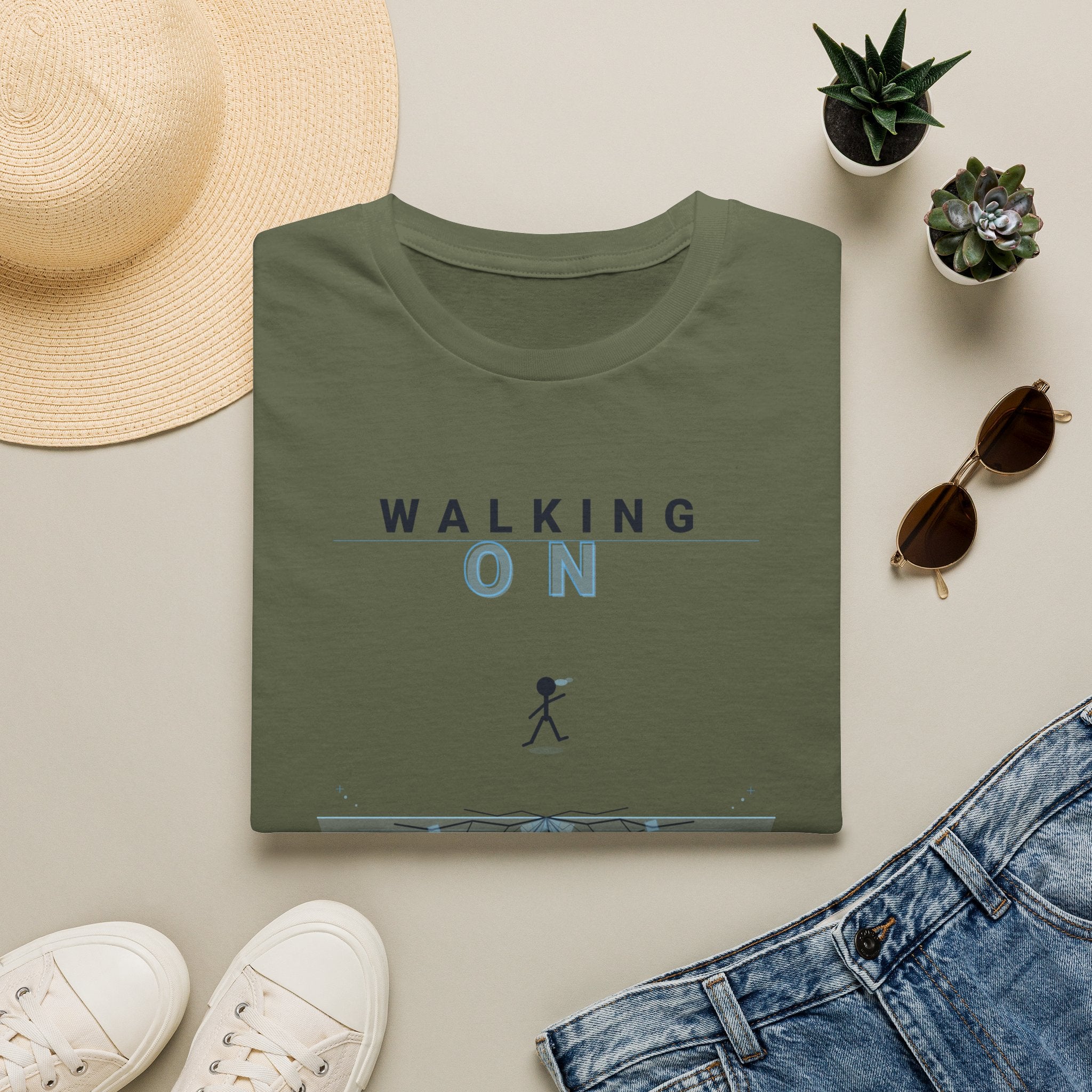 Walking On Thin Ice T-Shirt — Minimalist Motivational Tee