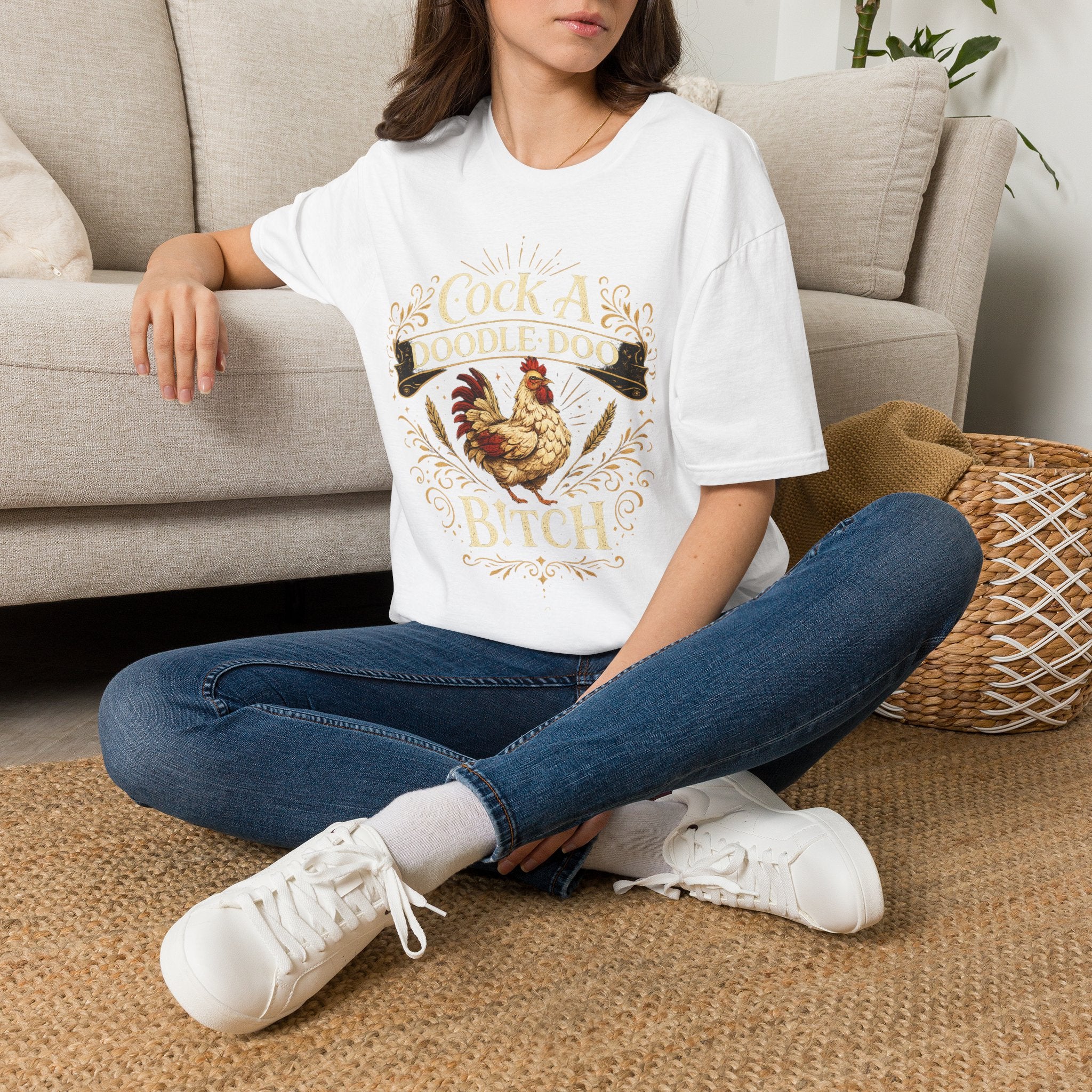 Cock A Doodle Doo T-Shirt — Funny Rooster Farmyard Graphic Tee