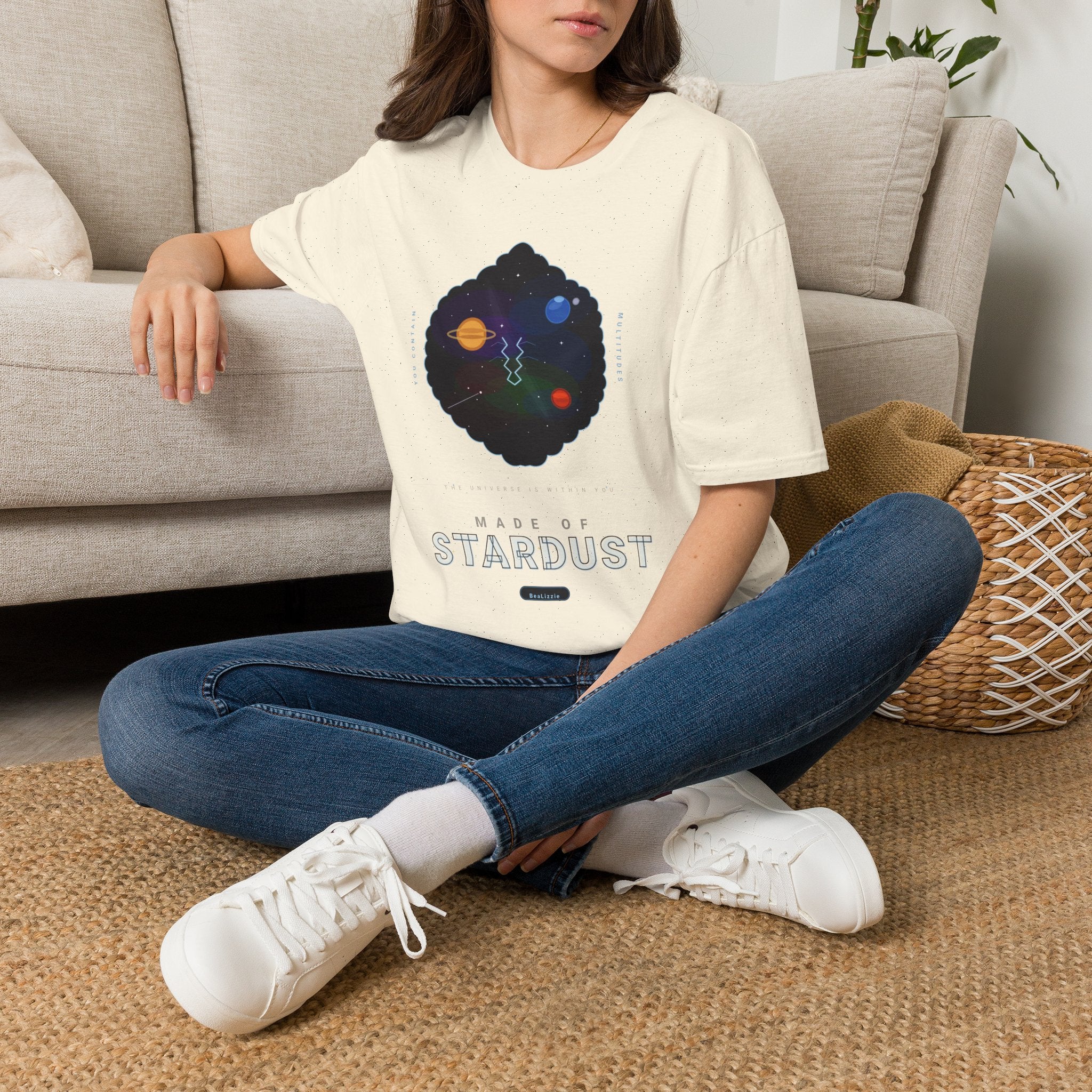 Galaxy Graphic T‑Shirt — 'Making Stardust' Cosmic Planet Tee