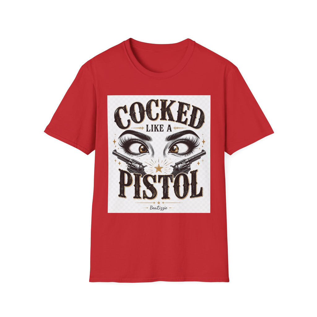 Cocked Like a Pistol T-Shirt — Retro Western Eyelash Graphic Tee