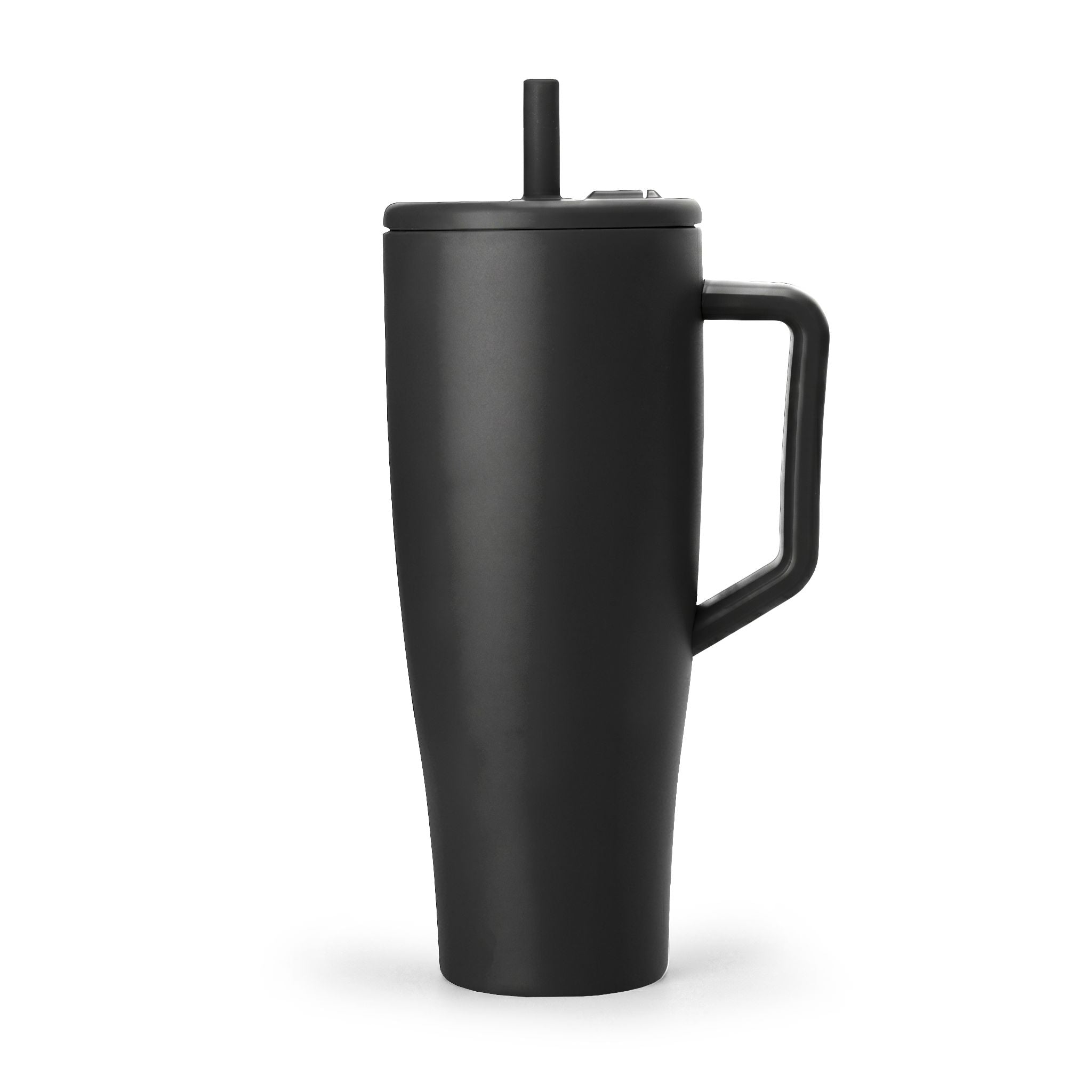 40oz Insulated Tumbler with Handle — Minimal Engraved Floral