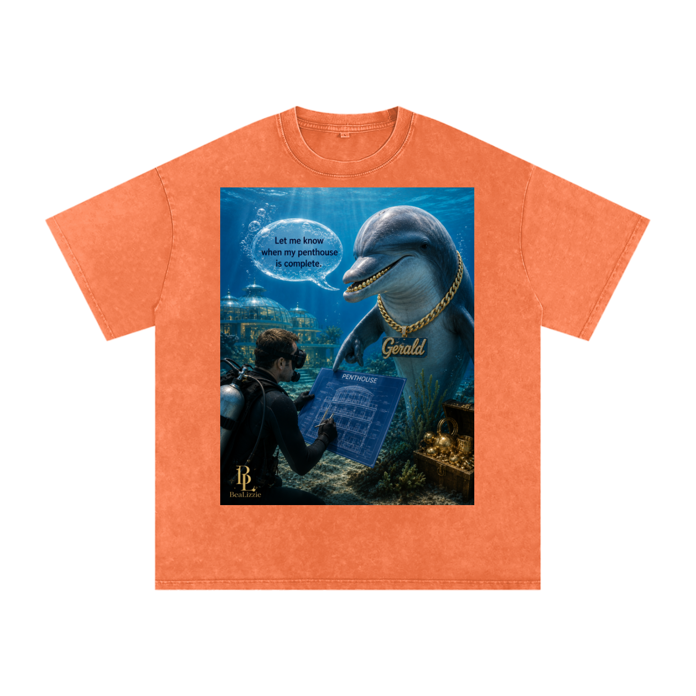 Snow Washed Oversized Cotton T-Shirt