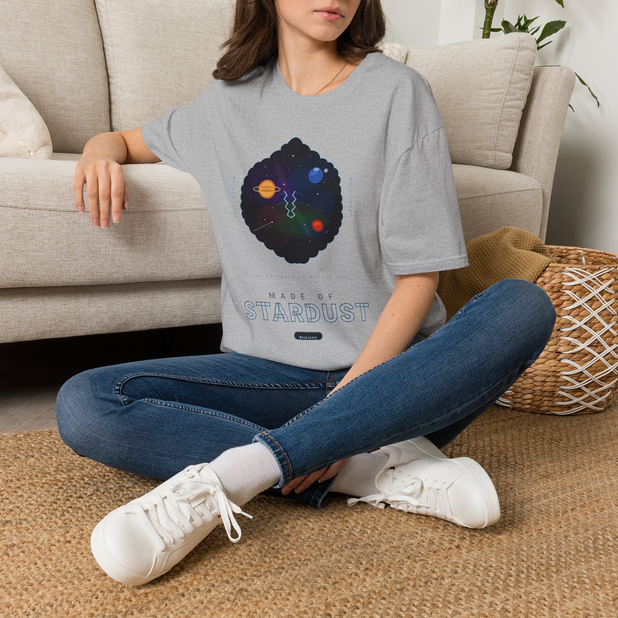 Galaxy Graphic T‑Shirt — 'Making Stardust' Cosmic Planet Tee