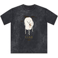 Vintage Brown Tee — Surreal Melting Clock Graphic with “H I A R” Text