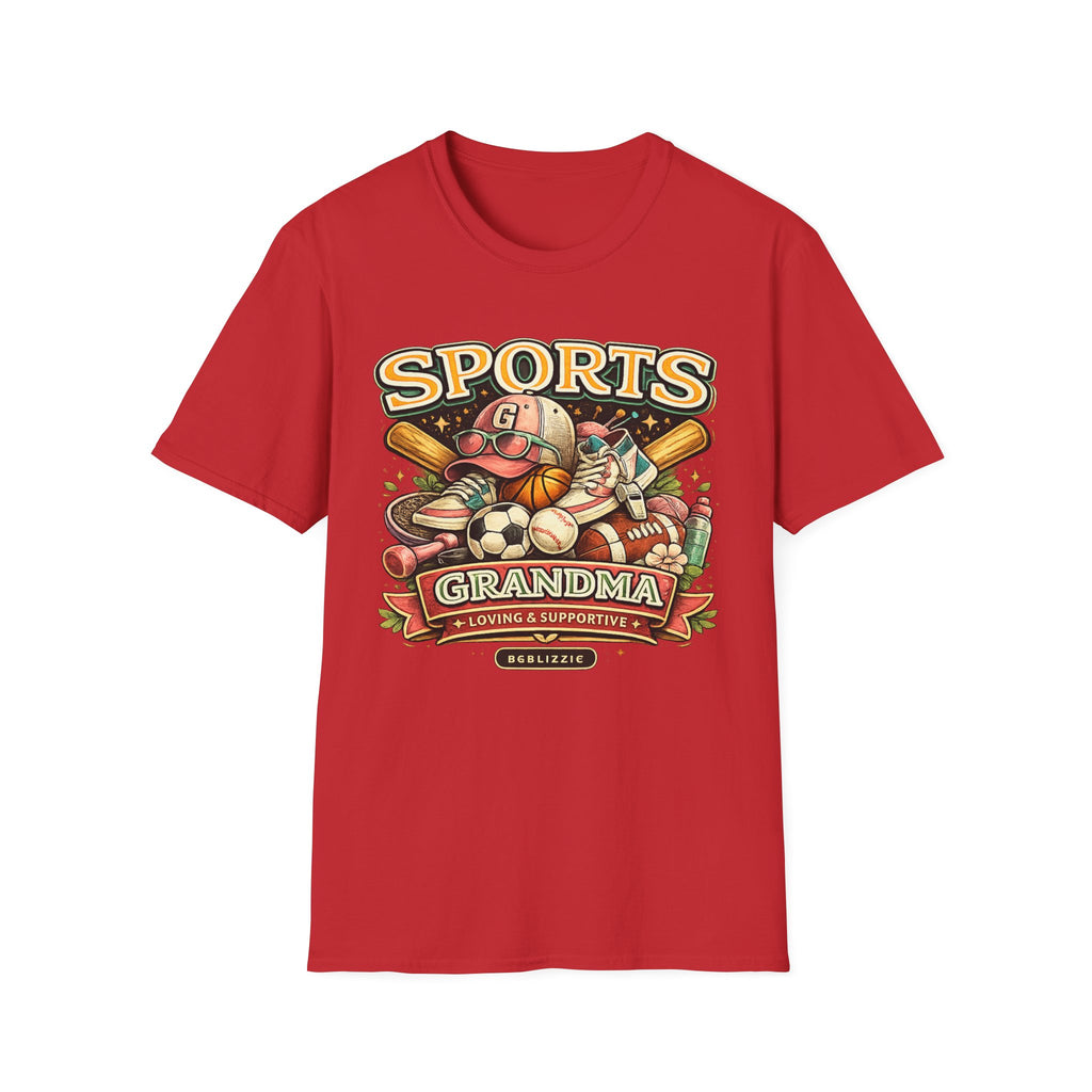 Sports Grandma T‑Shirt — Vintage Baseball & Multi‑Sport Mom Fan Tee
