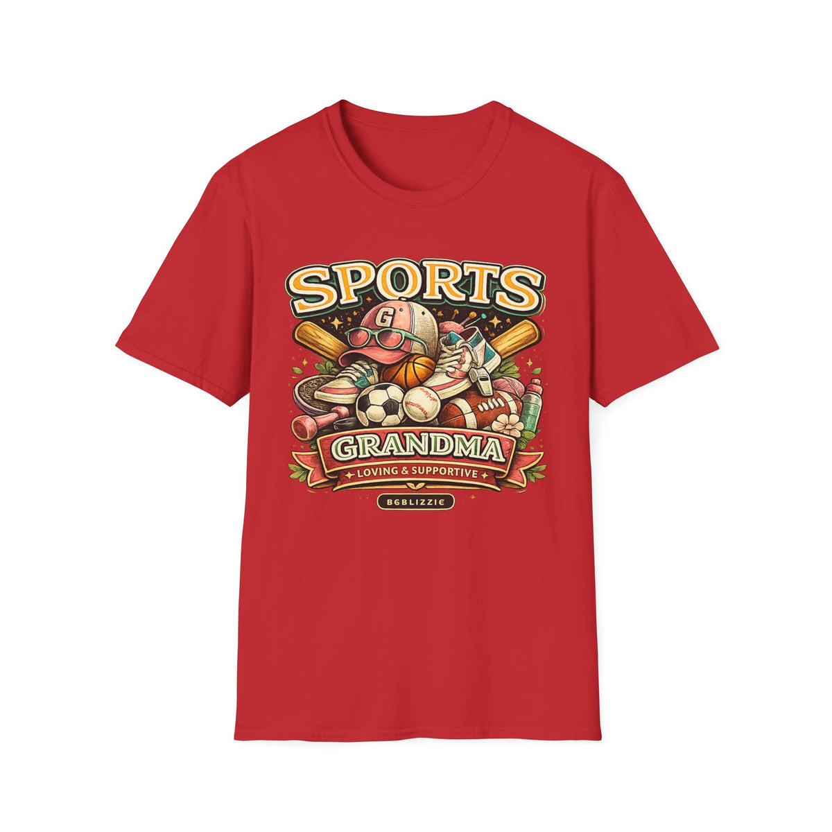 Sports Grandma T‑Shirt — Vintage Baseball & Multi‑Sport Mom Fan Tee