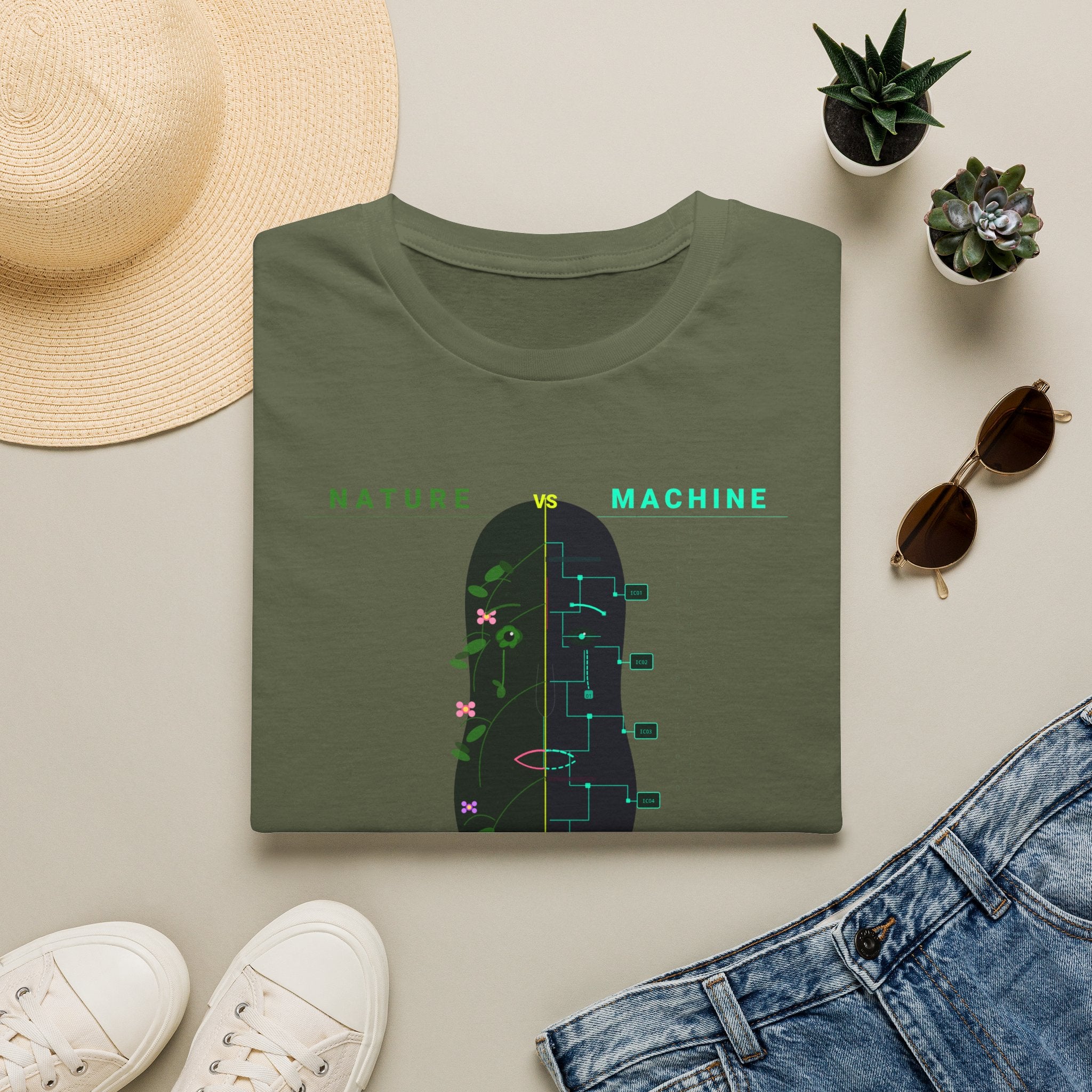 Nature Machine T-Shirt — Eco Tech Graphic Tee