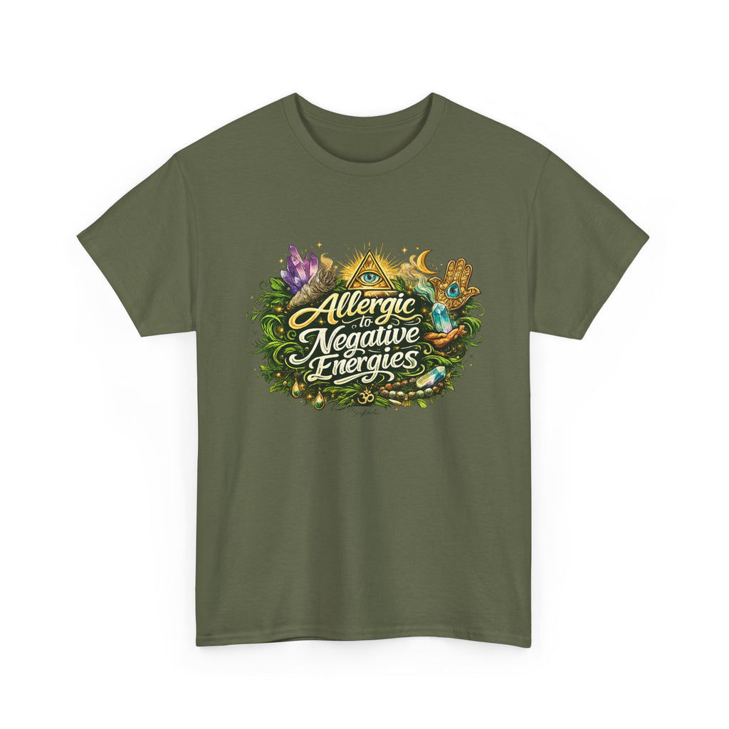 T‑Shirt — "Allergic to Negative Energies" Spiritual Graphic Tee
