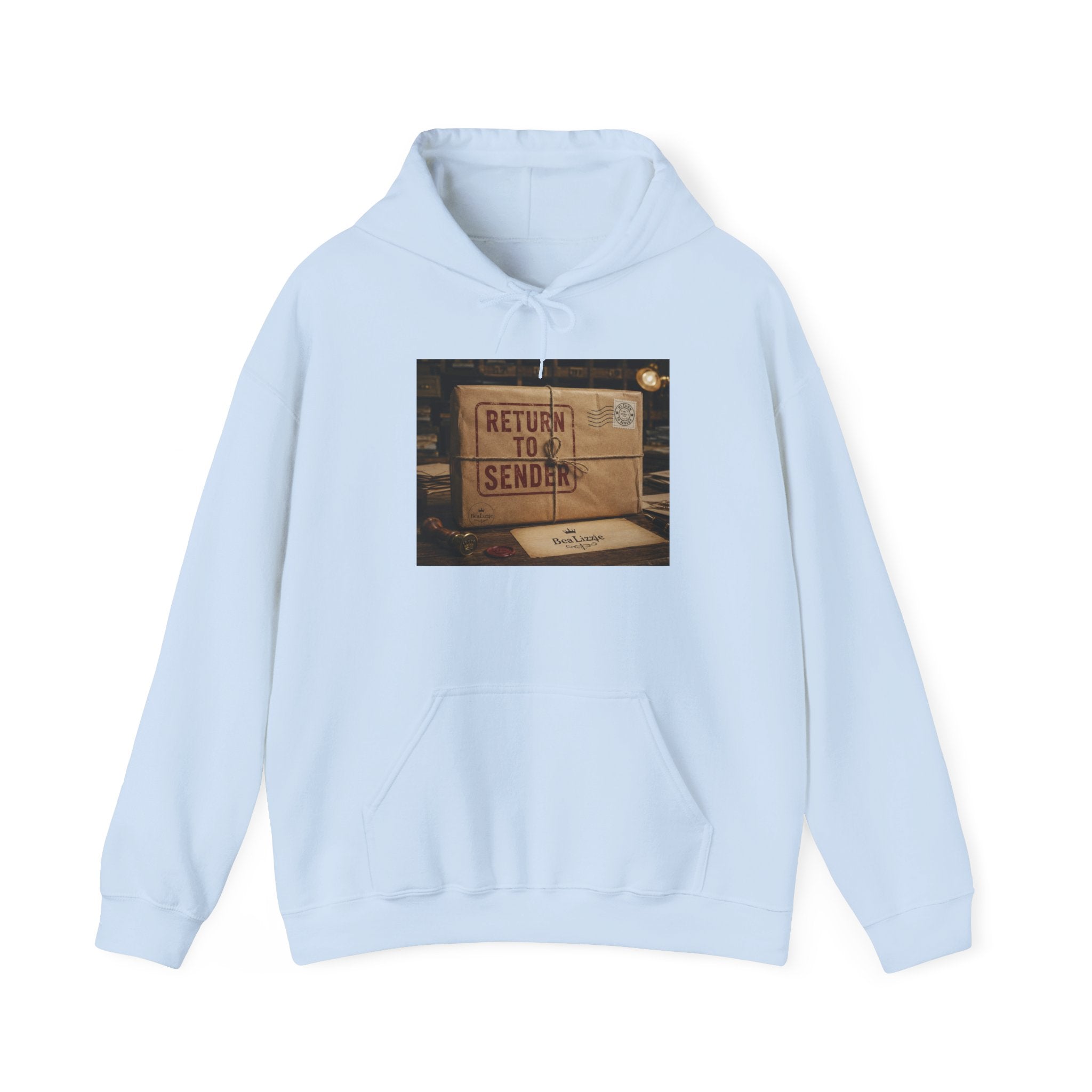 Sweat à capuche « Retour à l'expéditeur » – Motif boîte aux lettres vintage