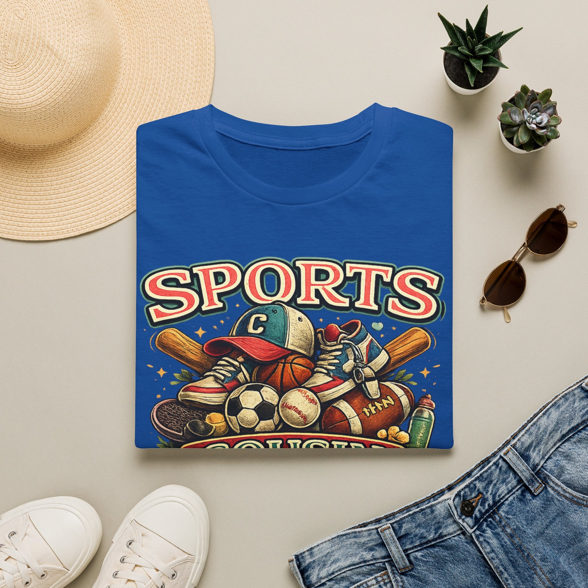 Sports Cousin T-Shirt — Retro Multi-Sport Graphic Tee