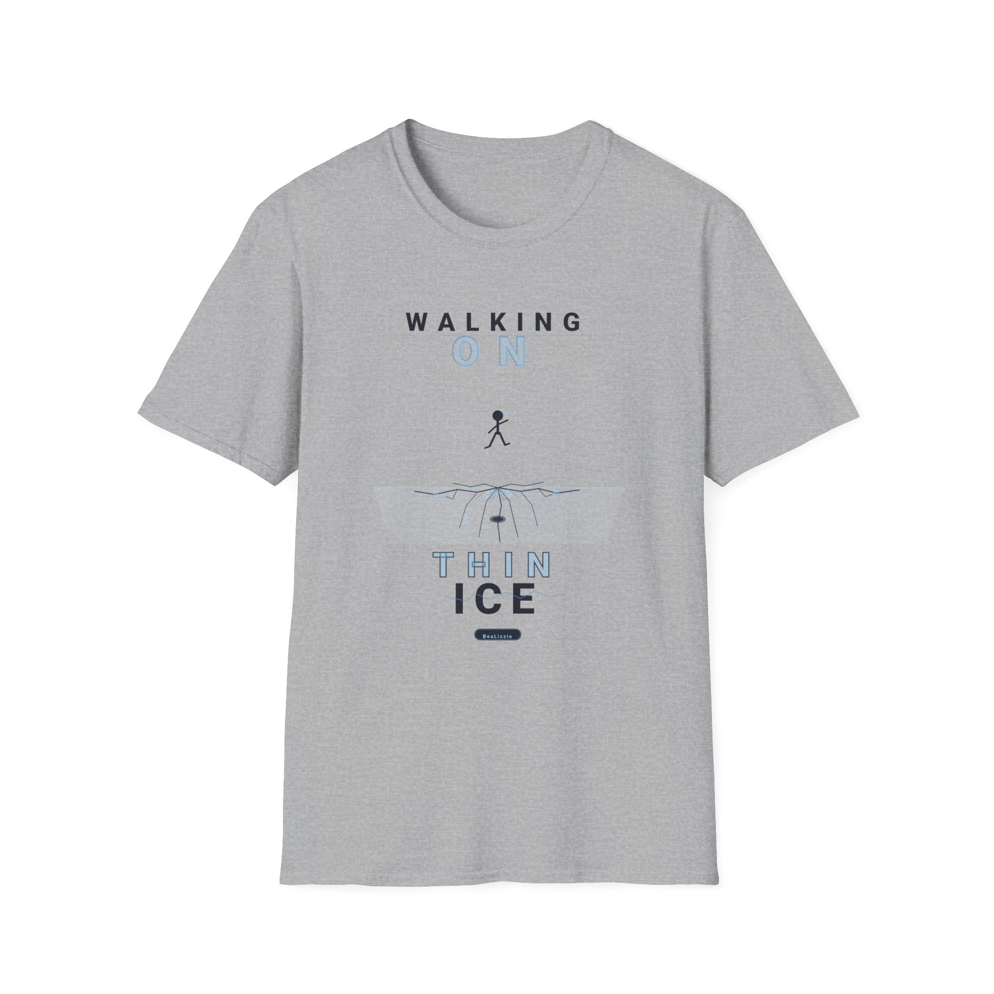 Walking On Thin Ice T-Shirt — Minimalist Motivational Tee