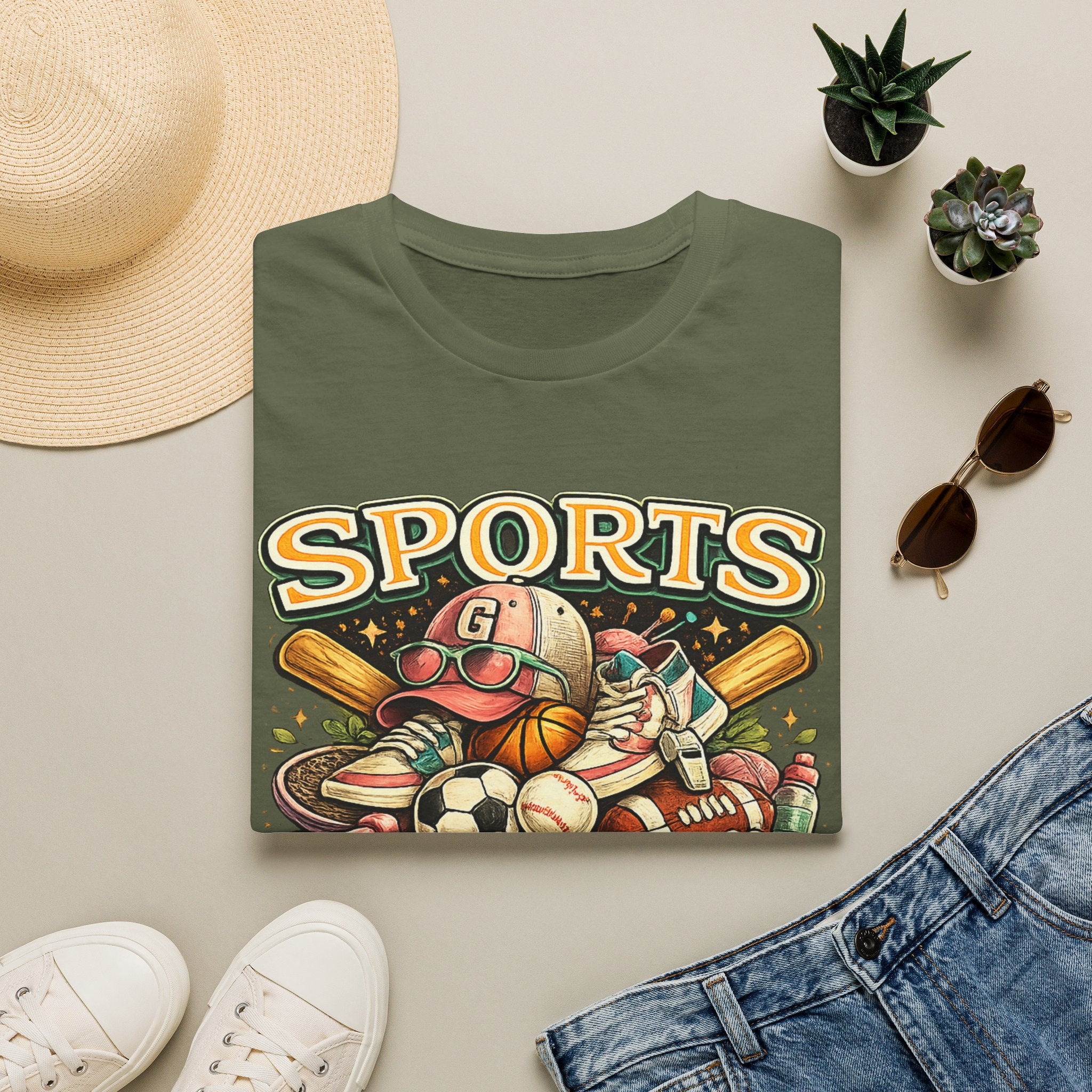 Sports Grandma T‑Shirt — Vintage Baseball & Multi‑Sport Mom Fan Tee