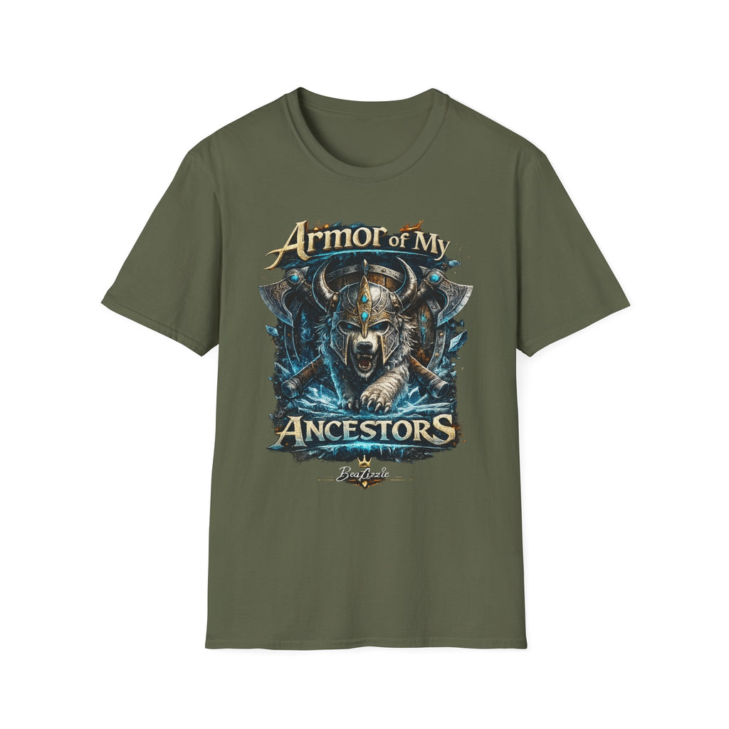 Armor of My Ancestors T-Shirt — Viking Warrior Shield Graphic Tee