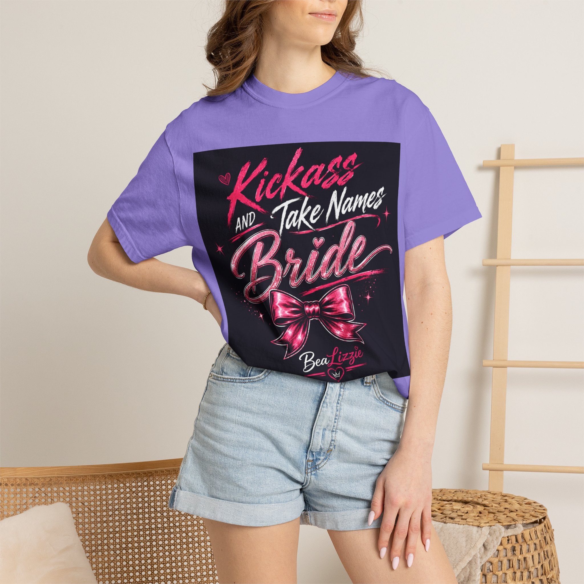 Bride 'Kick Ass and Take Names' Graphic Tee — Bachelorette Party Shirt