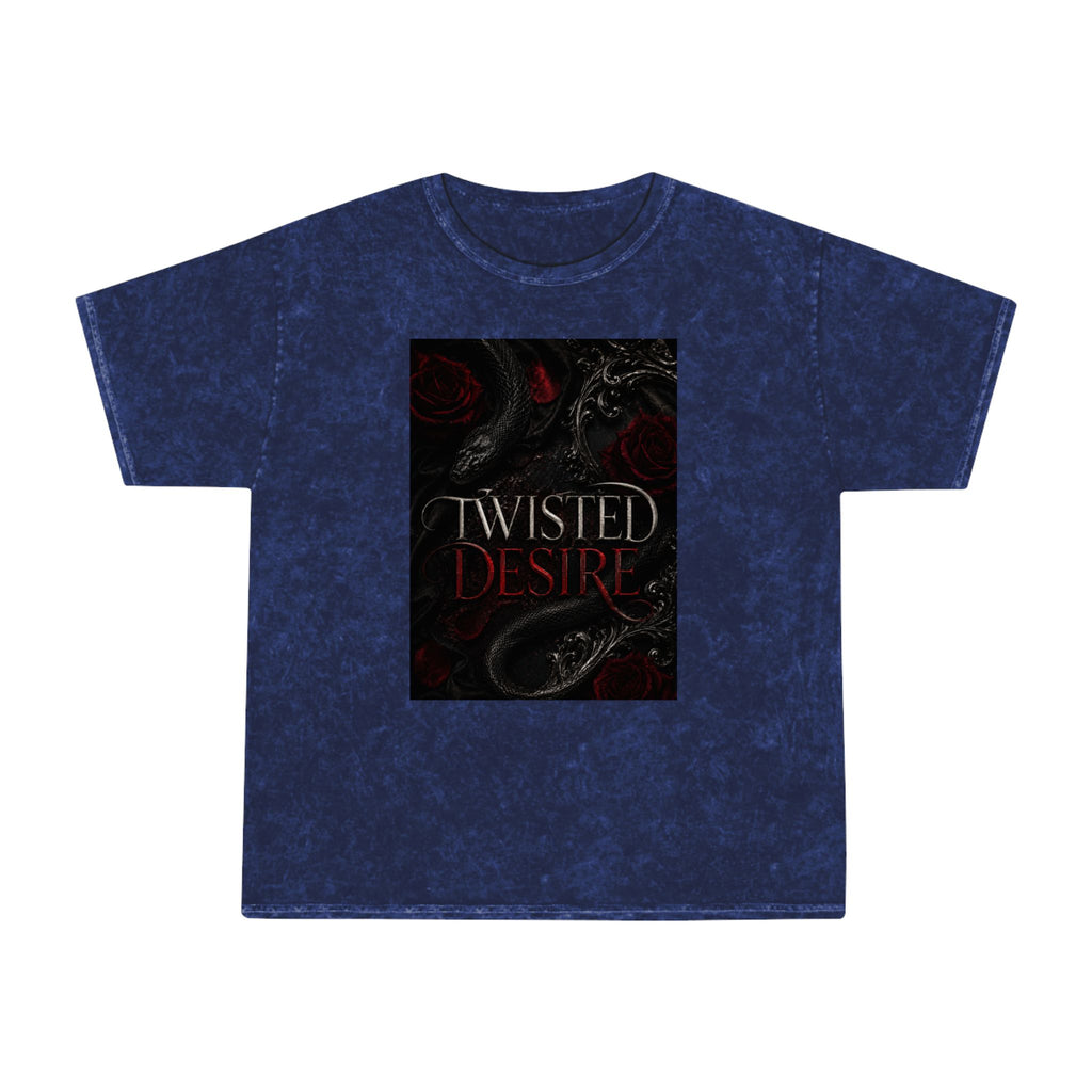 T-shirt effet délavé Twisted Desire — Imprimé serpent gothique foncé