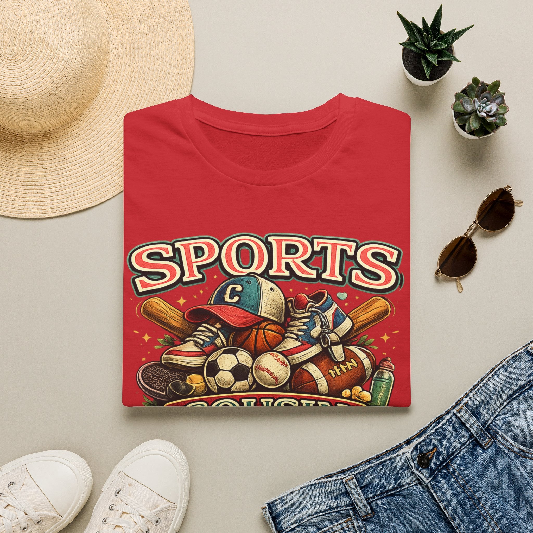 Sports Cousin T-Shirt — Retro Multi-Sport Graphic Tee