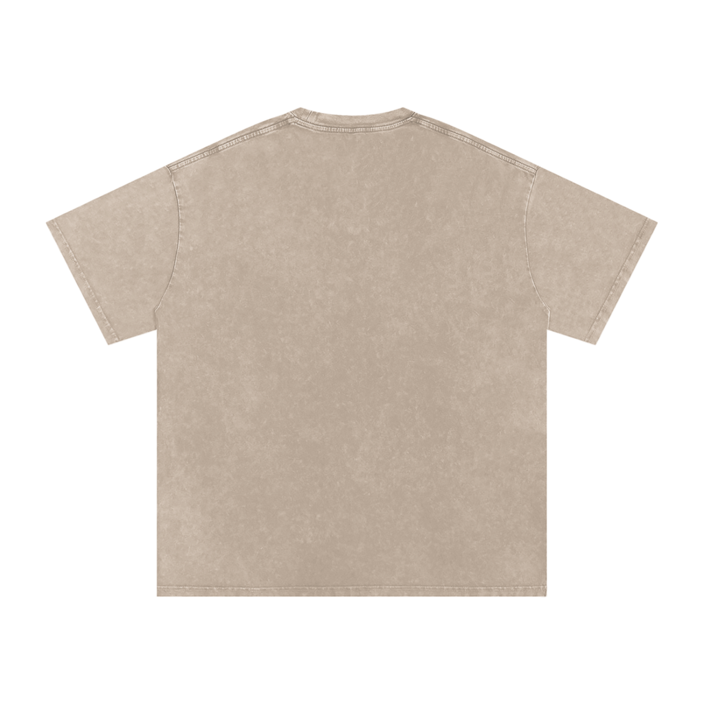 T-shirt oversize en coton délavé à la neige