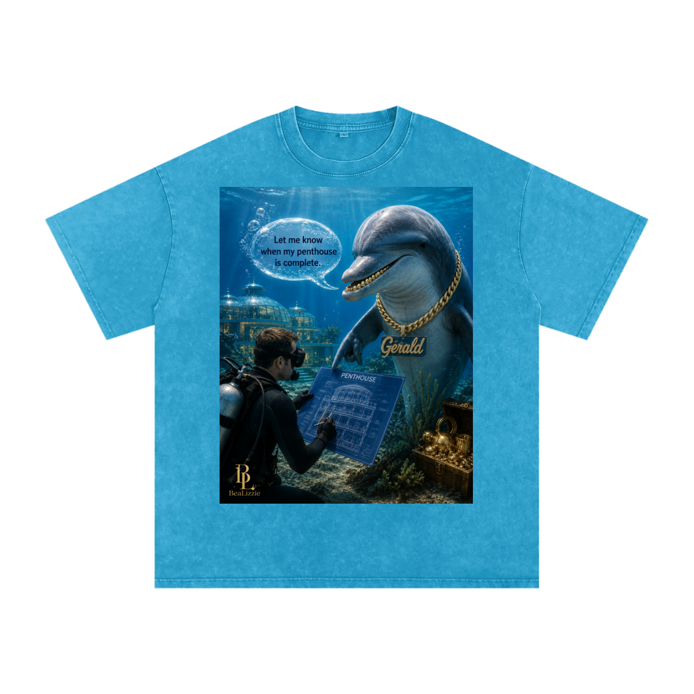 Snow Washed Oversized Cotton T-Shirt