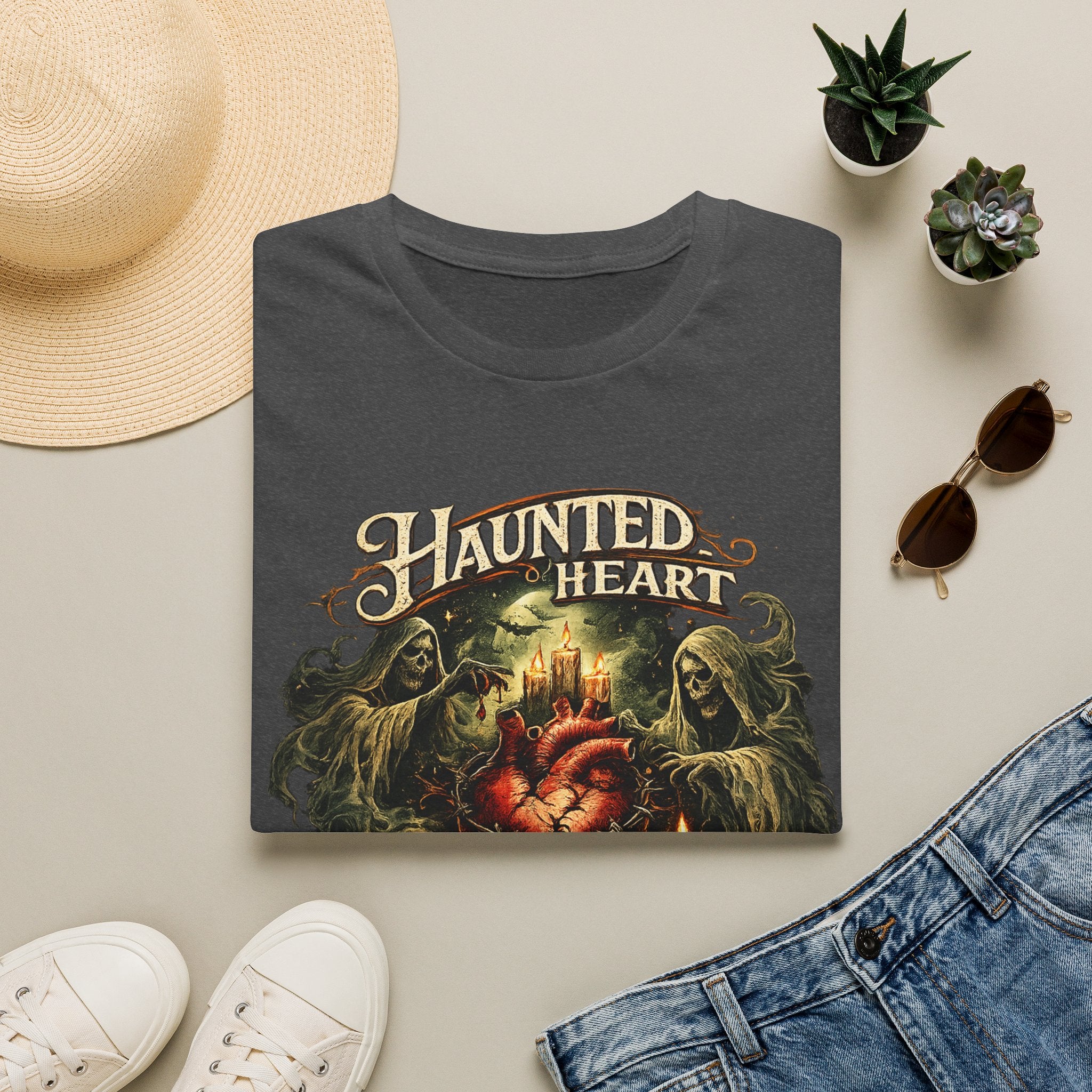 Haunted Heart T-Shirt — Gothic Haunted Heart Vintage Horror Tee