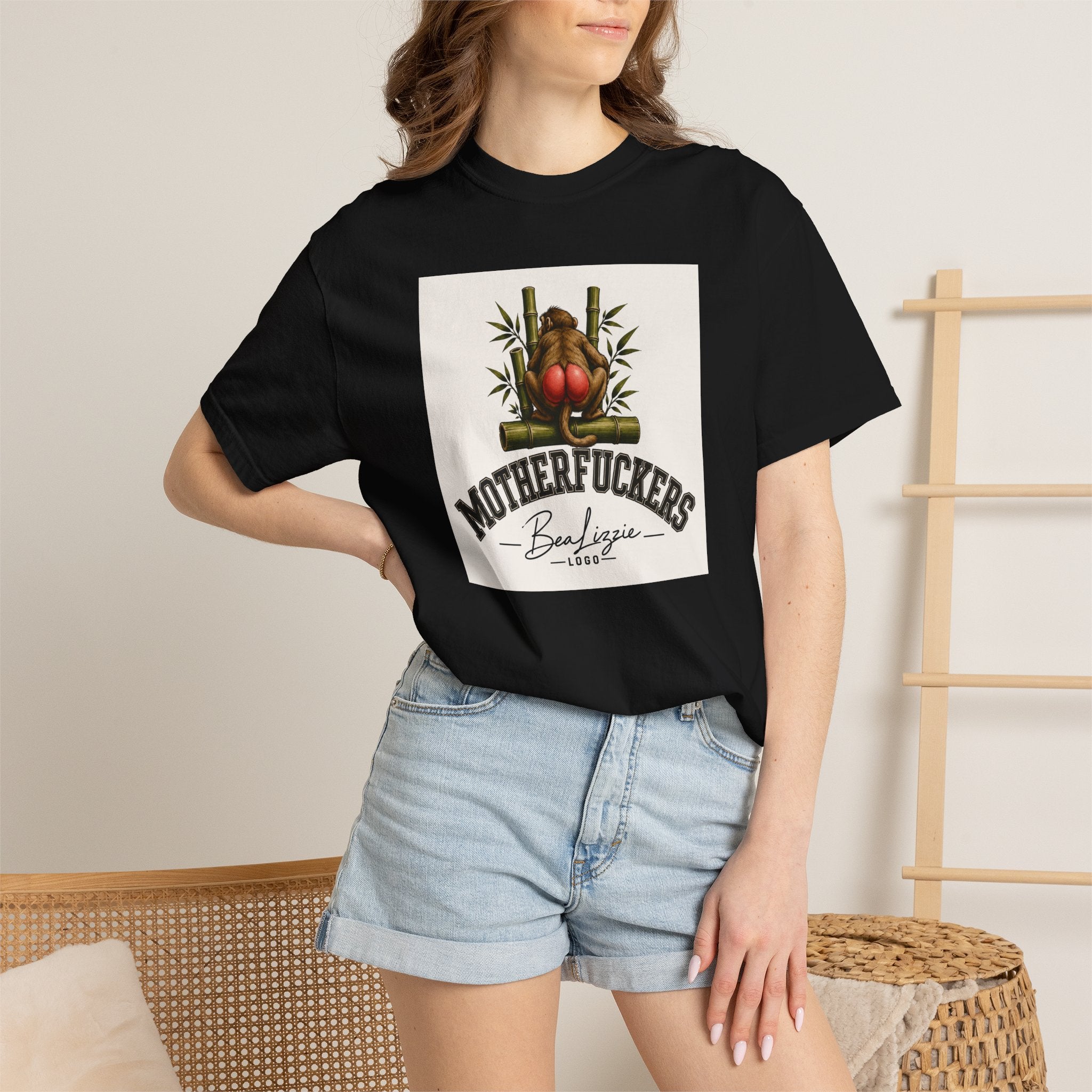 Motherfuckers Buddha Graphic T-Shirt — Retro Buddha & Bamboo Illustration Tee