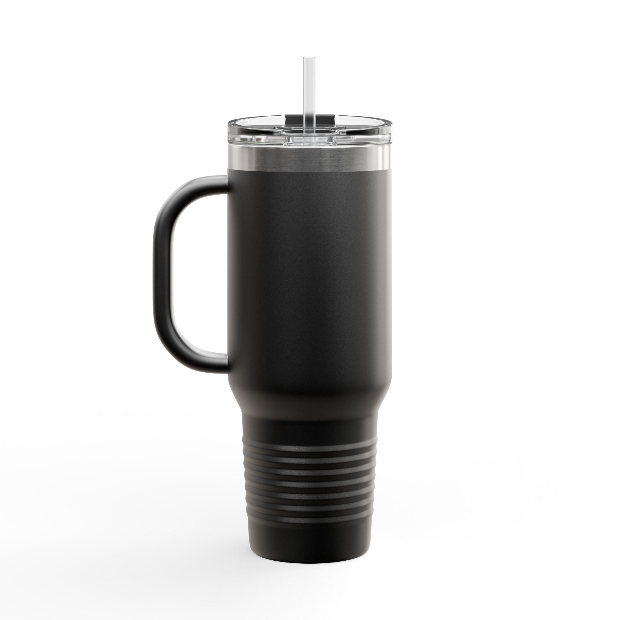 40oz Insulated Travel Mug — Steampunk Gear Floral Motorcycle Skull