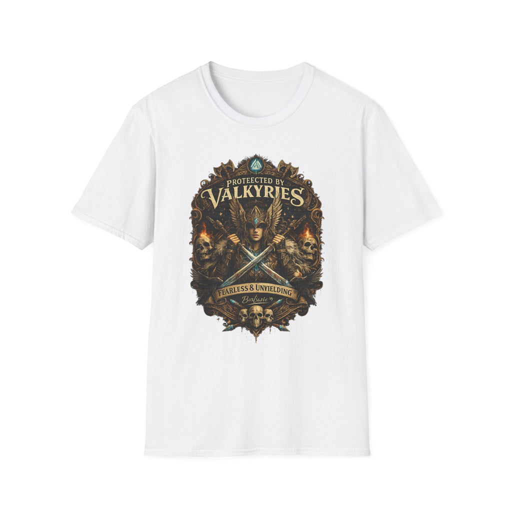 Valkyries T‑Shirt — "Protected by Valkyries" Norse Warrior Tee