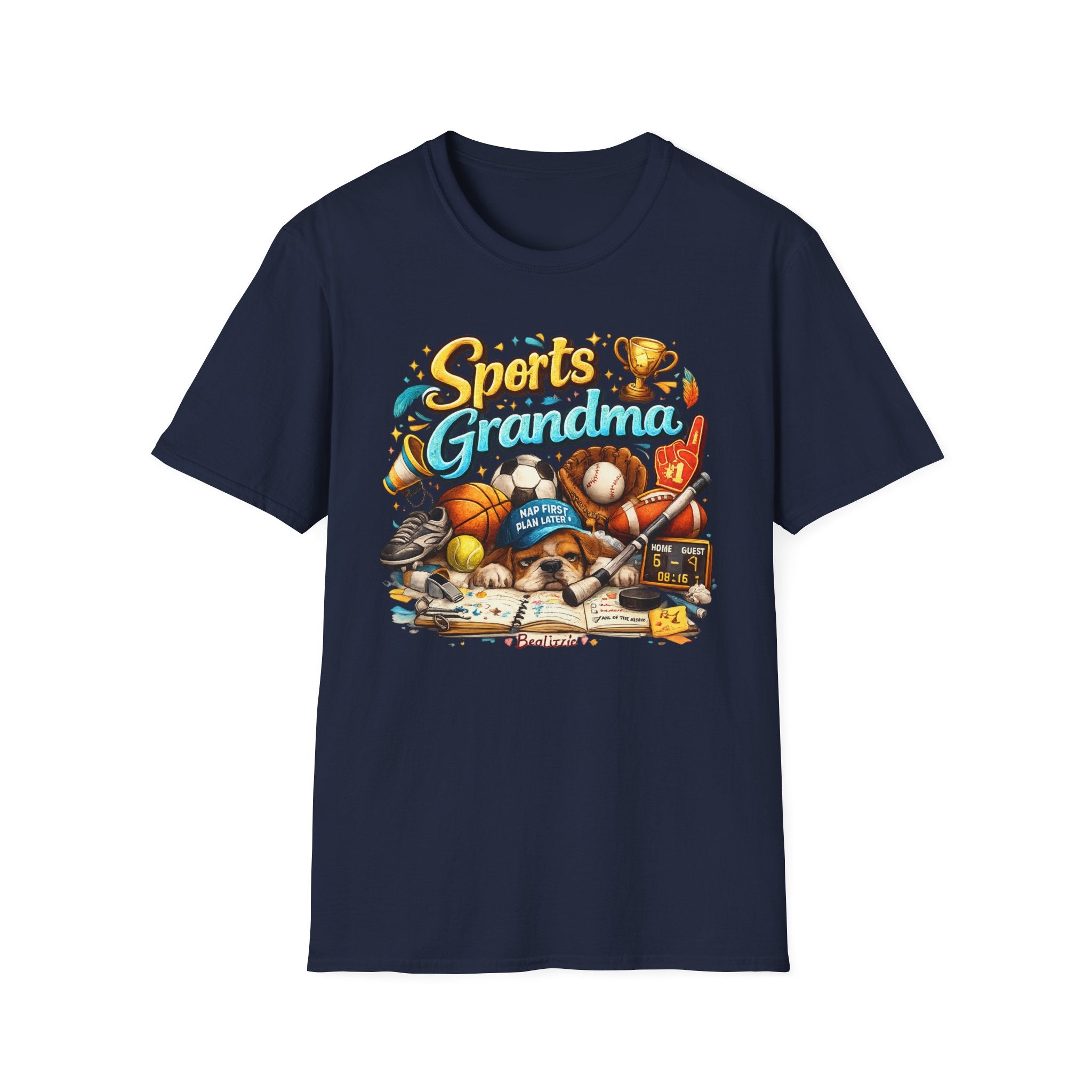 Sports Grandma T-Shirt — Retro Trophy & Multi-Sport Graphic Tee for Active Grandmas