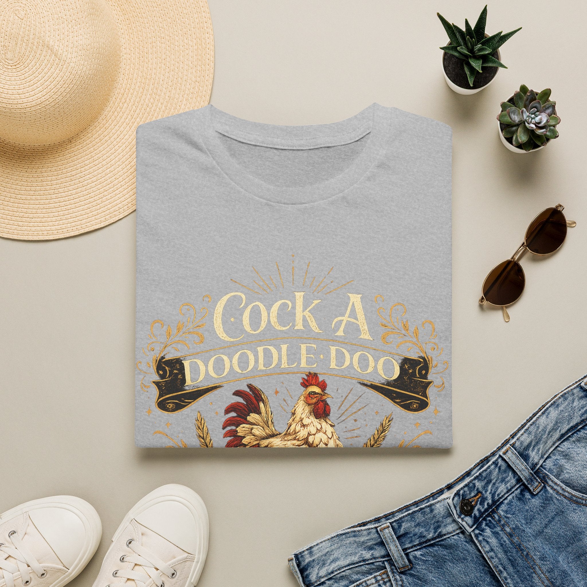 Cock A Doodle Doo T-Shirt — Funny Rooster Farmyard Graphic Tee